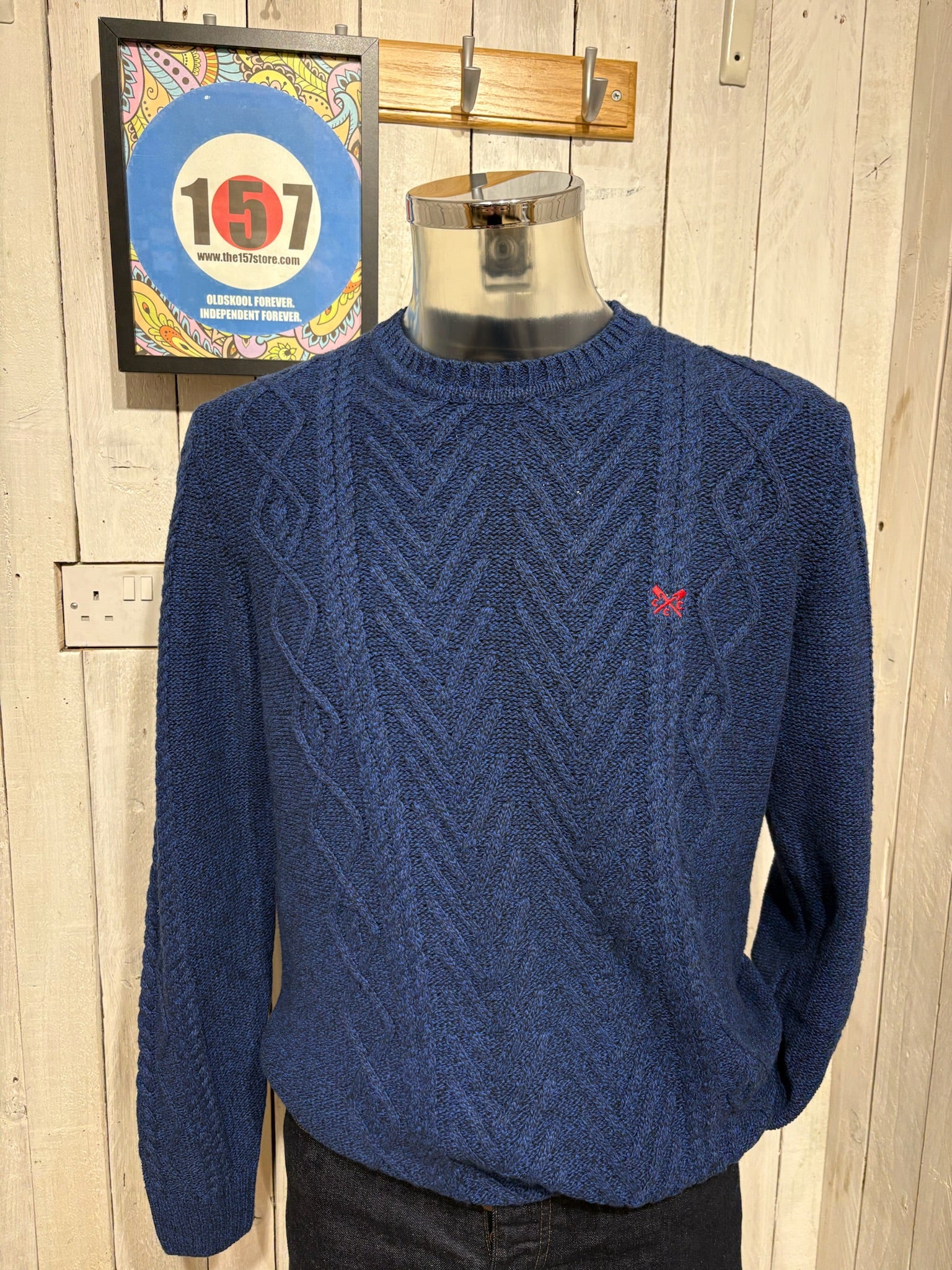 Crew Clothing Company Cable Jumper - French Navy - Image 2
