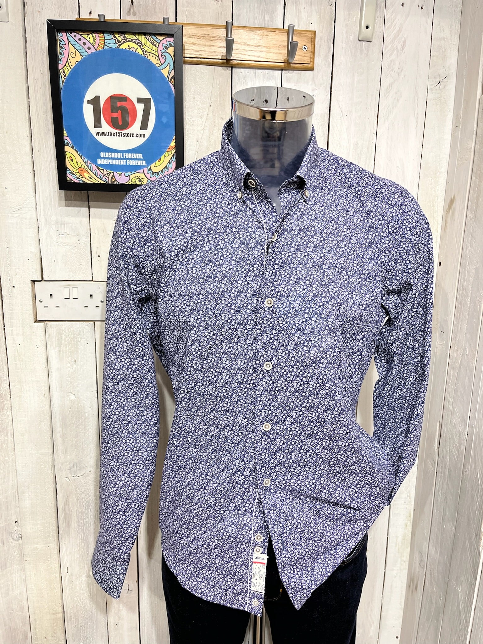 Dario Beltran Besalu shirt - navy - Image 2