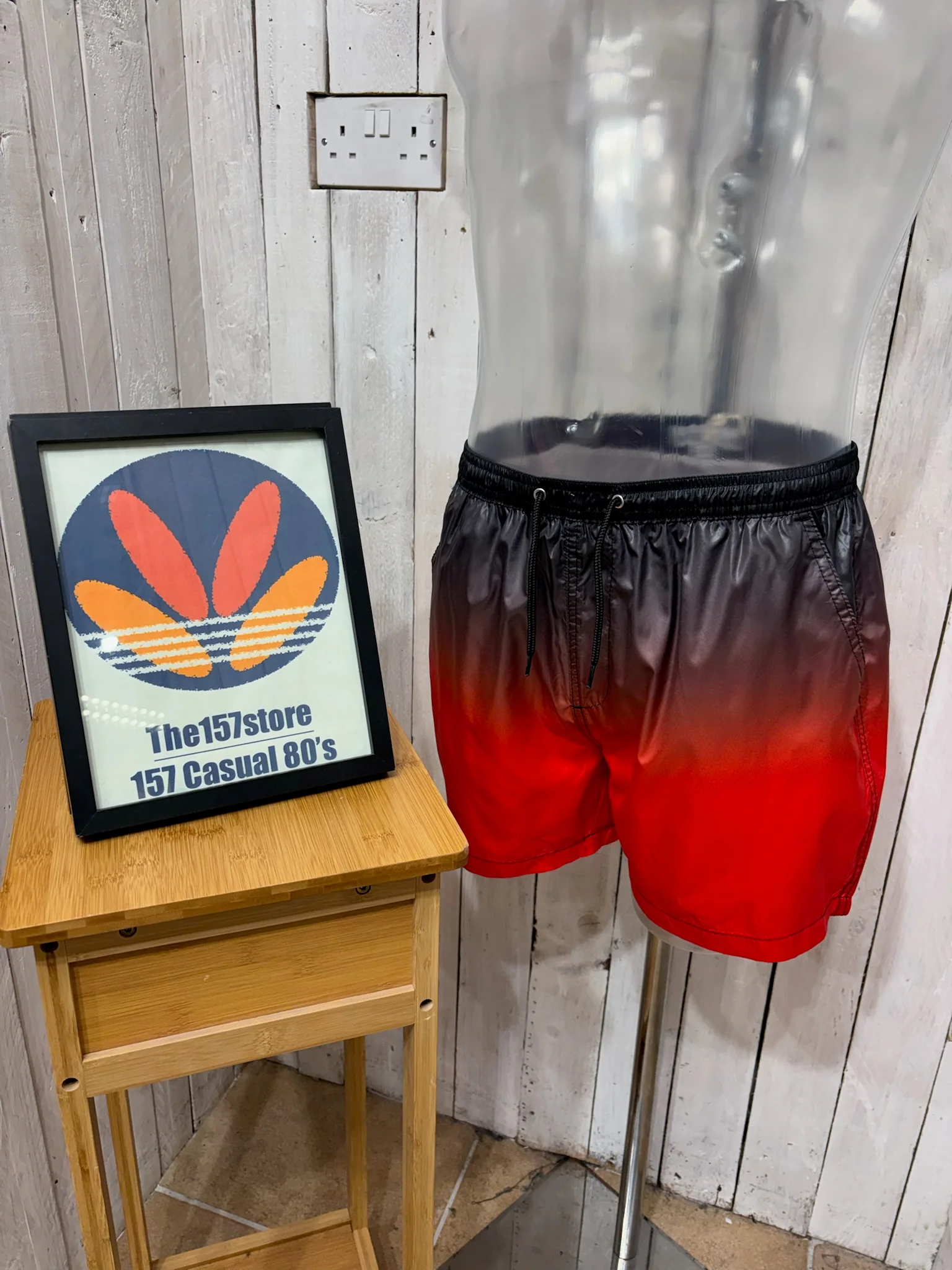 Eastside Dip Dye Swim Shorts - Red / Black