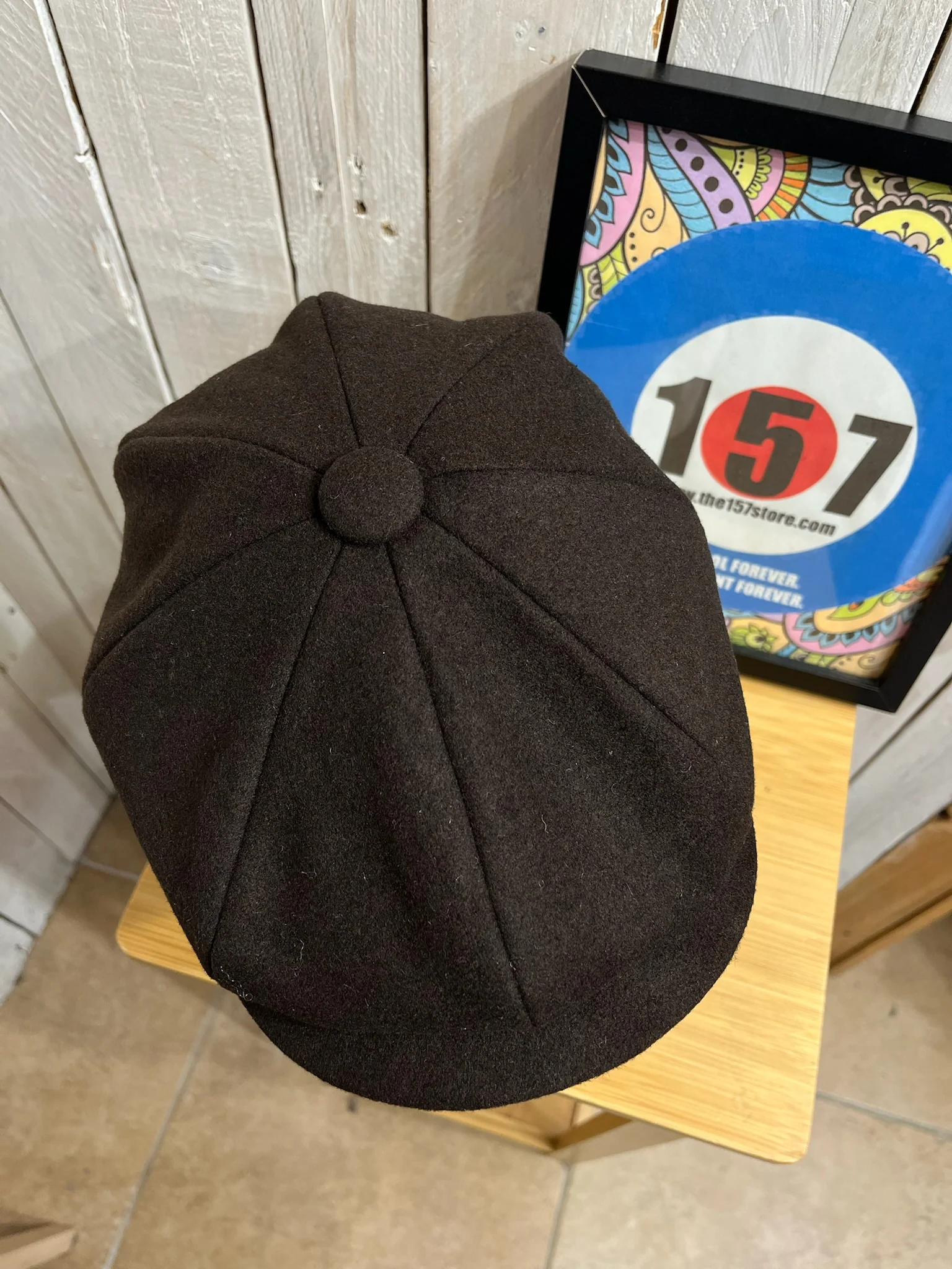 Eastside Grant Plain Panel Baker Cap - Chocolate Brown - Image 2