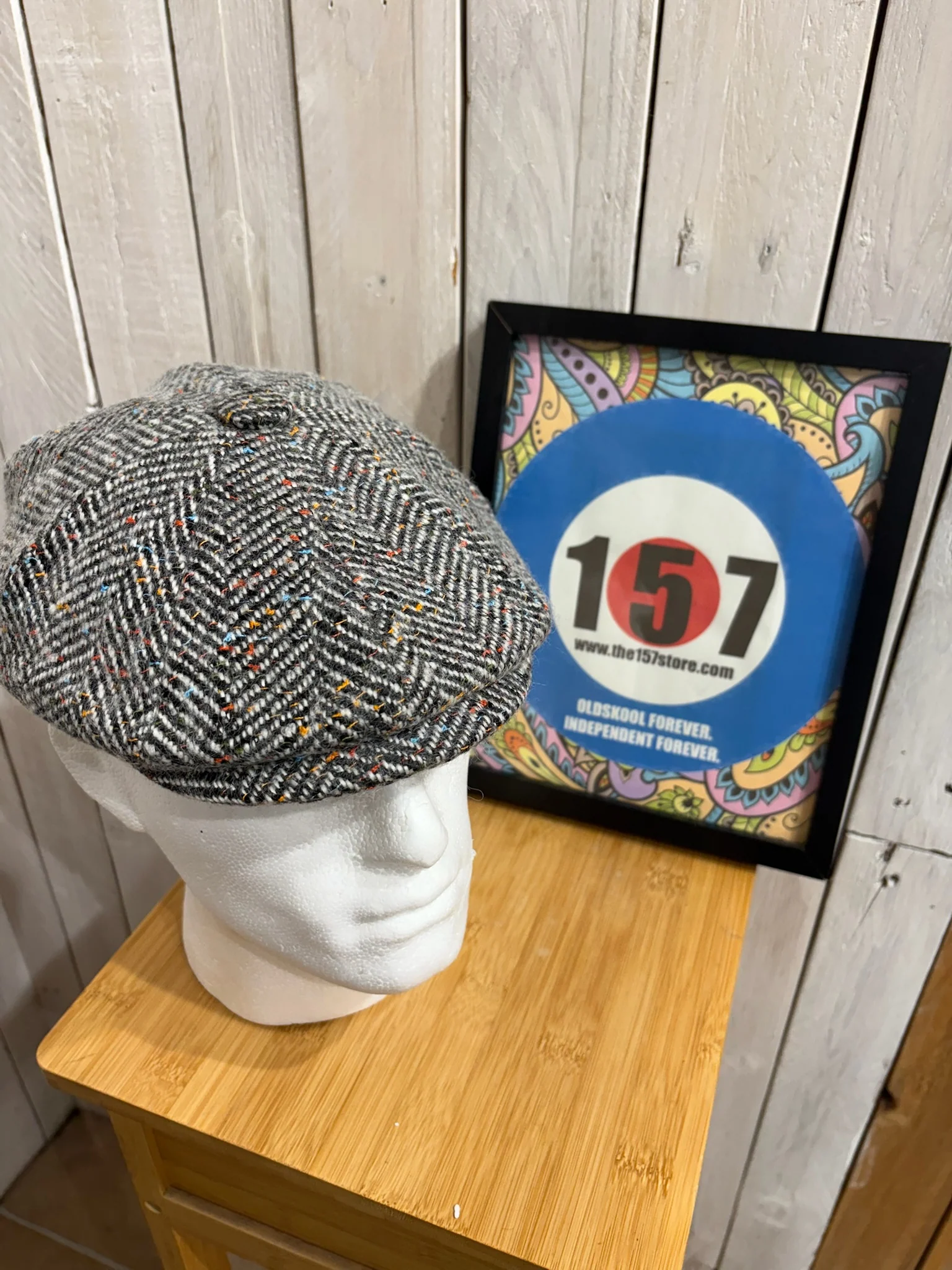 Eastside London Panel Baker Boy Cap - Grey/Multi