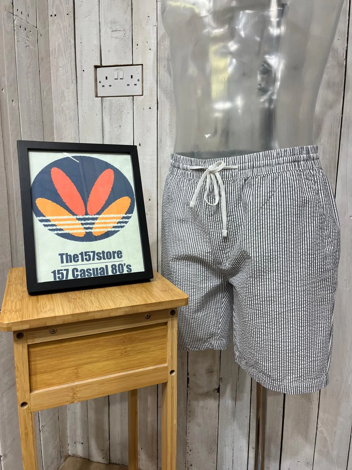 Eastside Stripe Swim Shorts - Blue / White