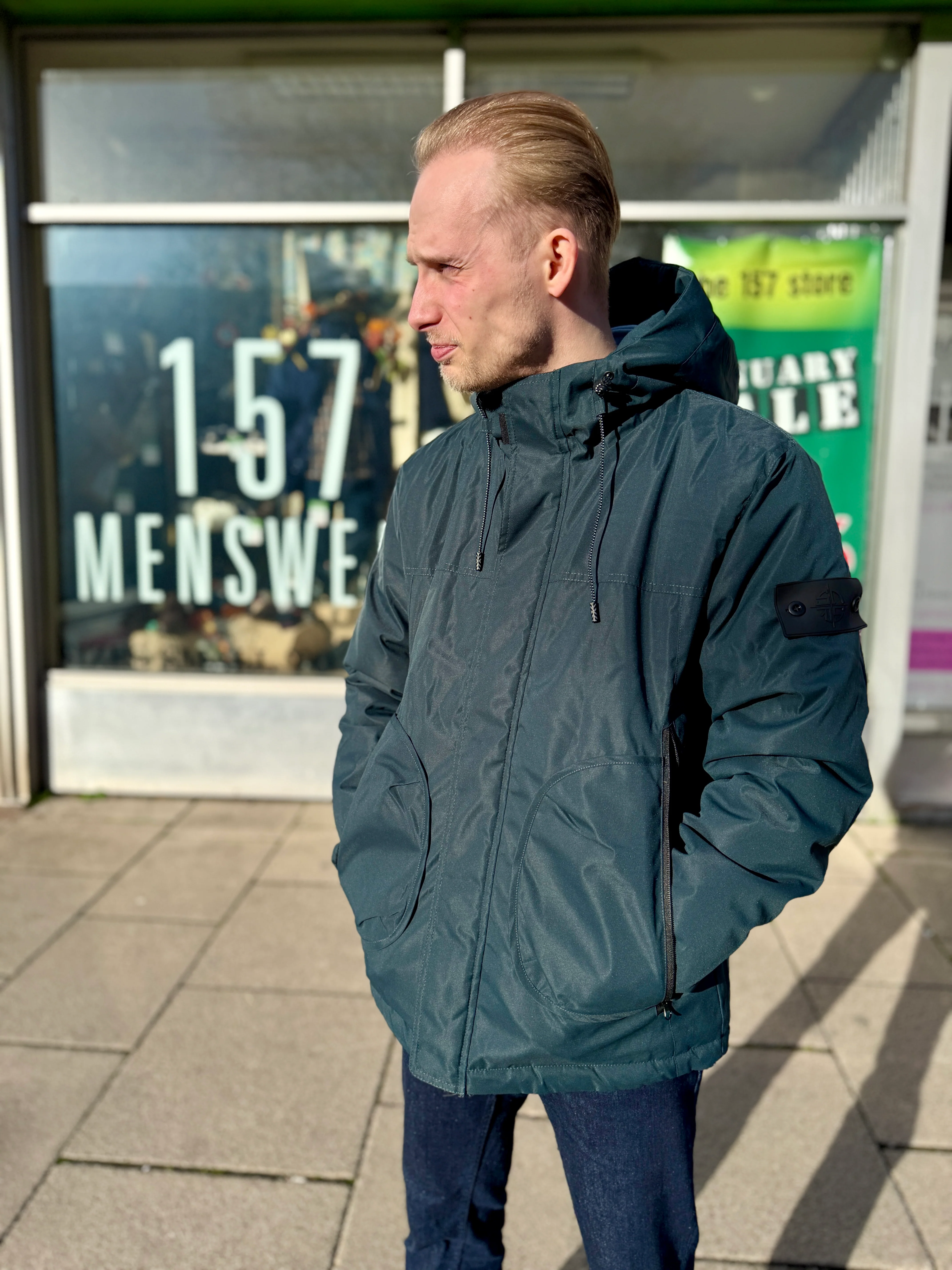 Eastside Wedge Terrace Jacket - Teal (Removable Sleeve Badge) - Image 2