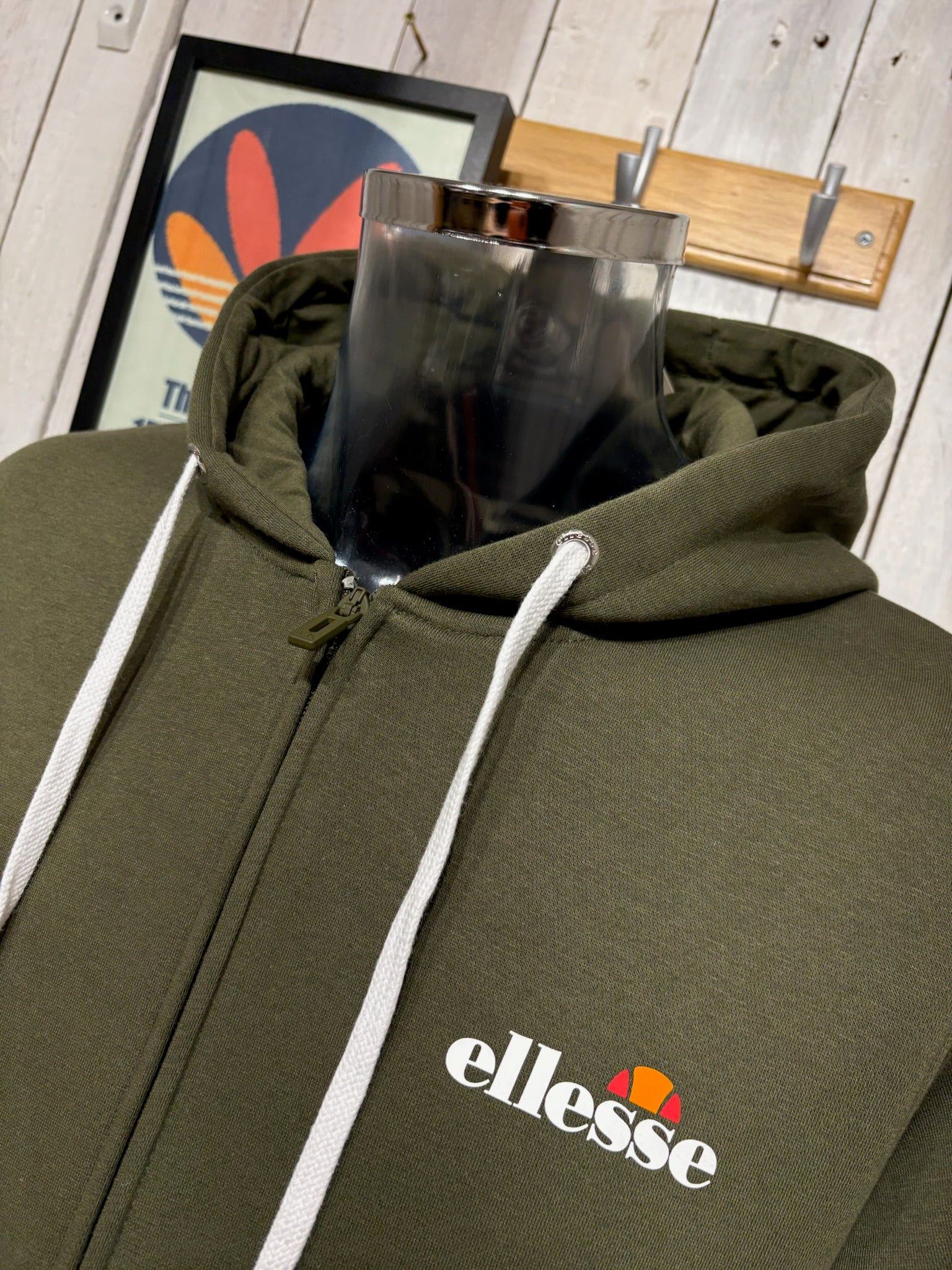 Ellesse Full Zip Hoodie - Khaki - Image 2
