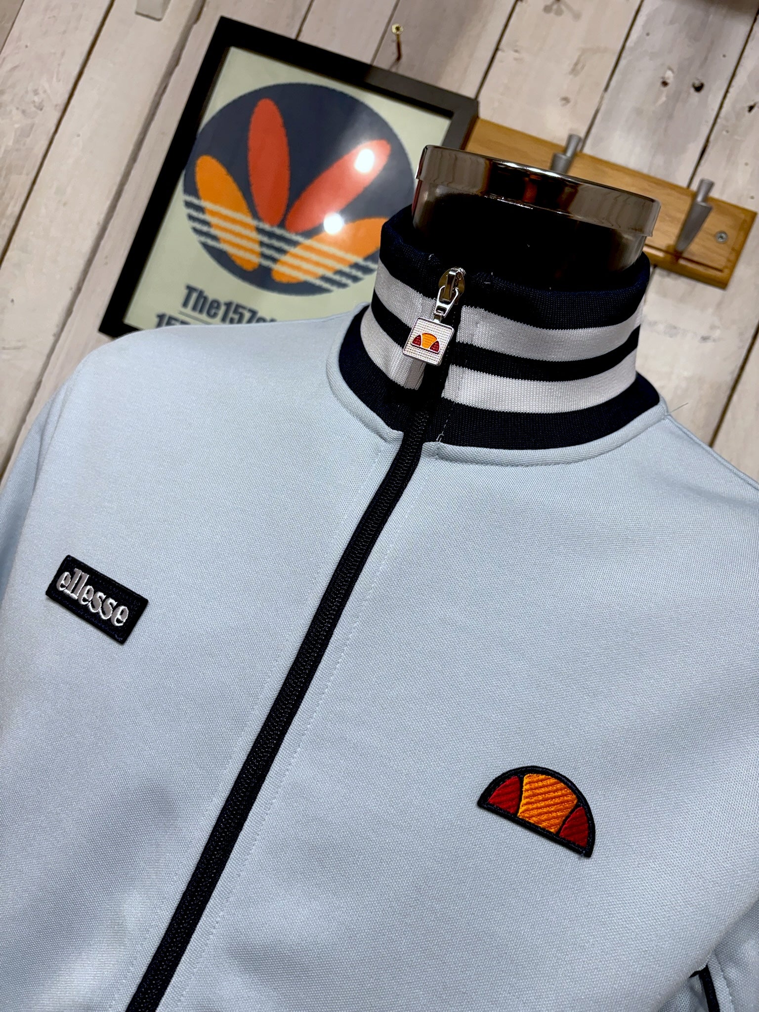 Ellesse Milan Track Top - Light Blue / Navy - Image 2