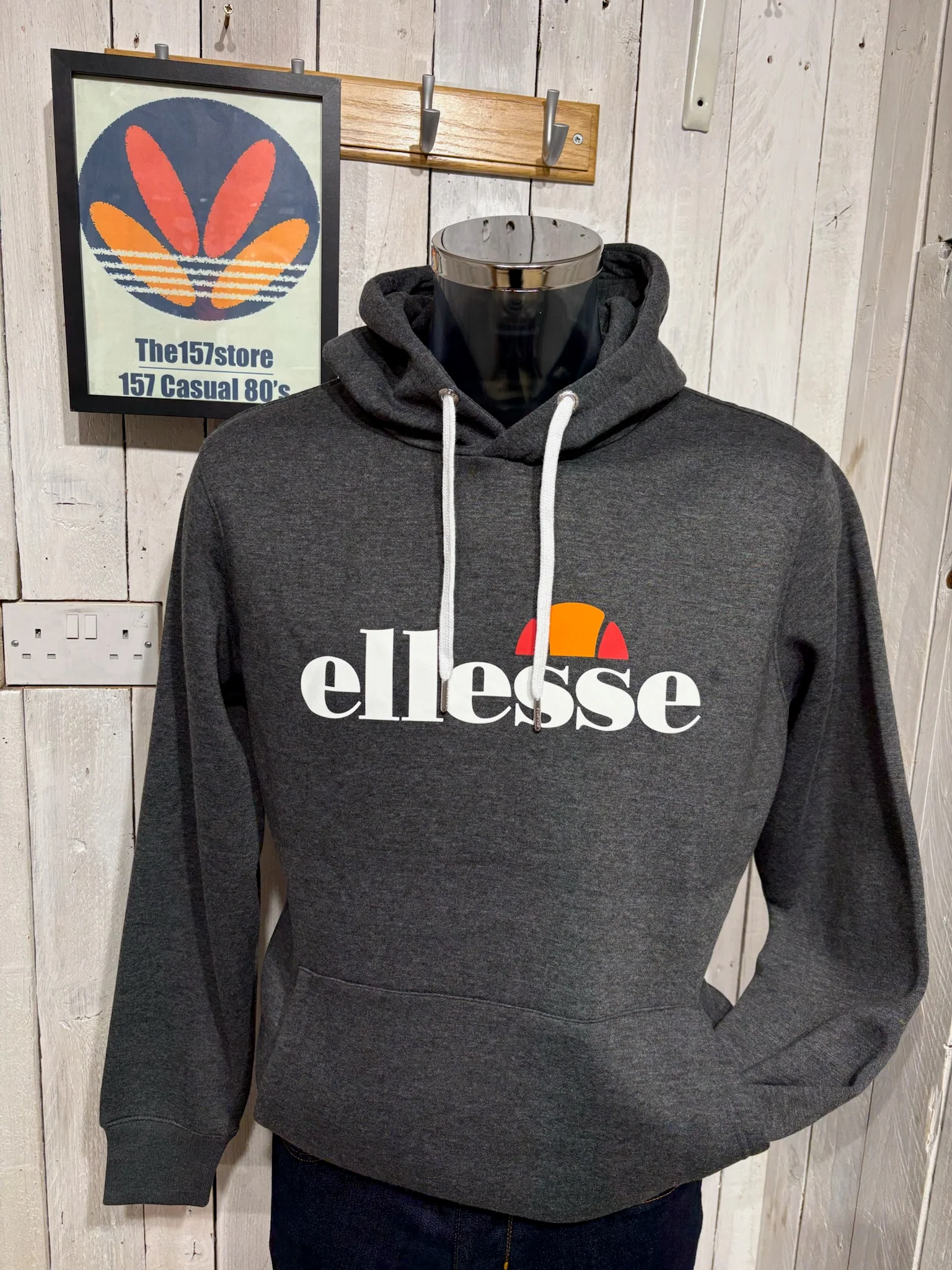 Ellesse Over Head Track Hoodie - Dark Grey Marl