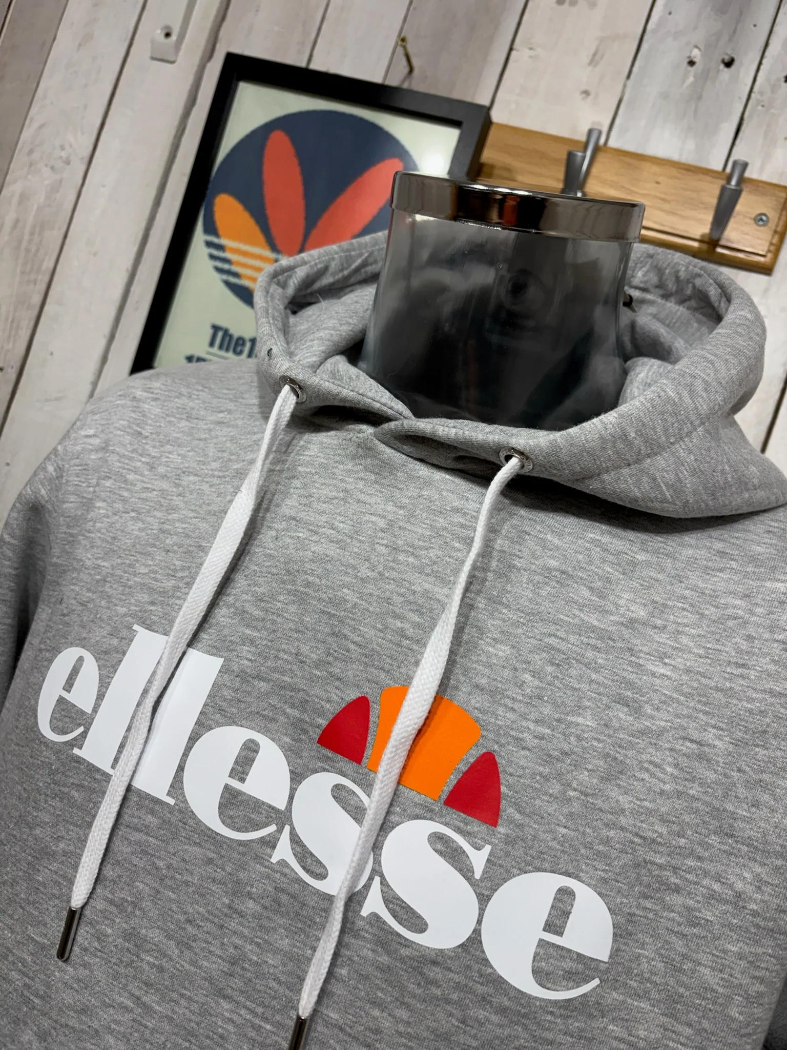 Ellesse Over Head Track Hoodie - Light Grey - Image 2