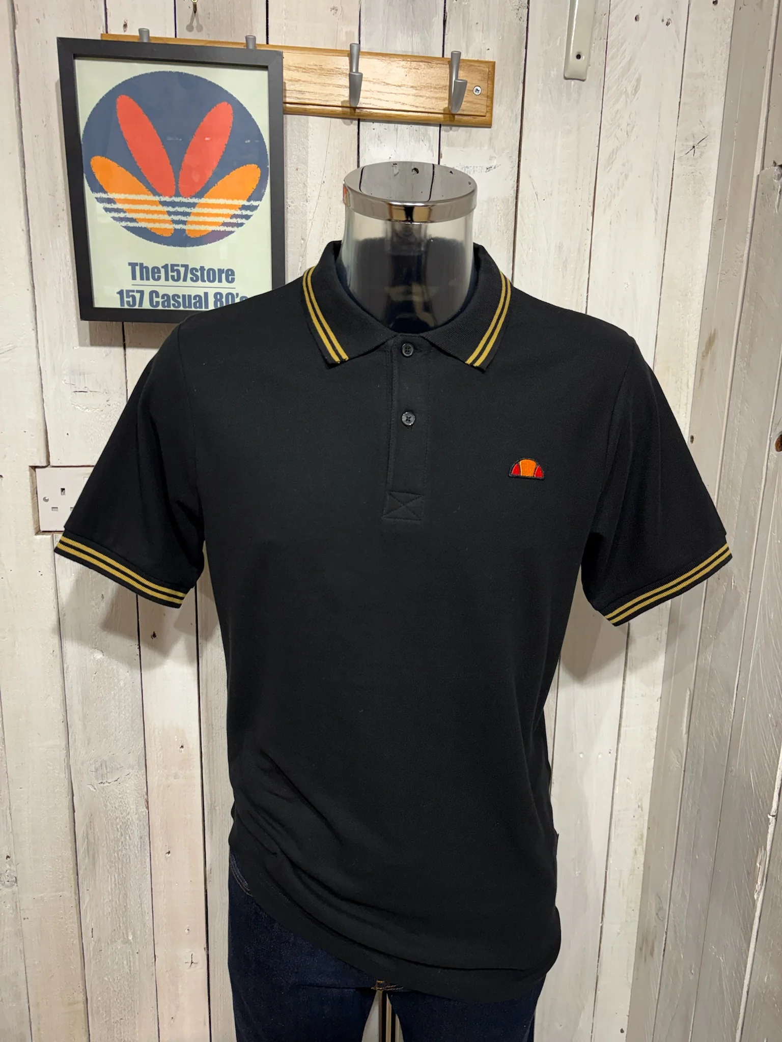 Ellesse Tipped Polo - Black / Gold