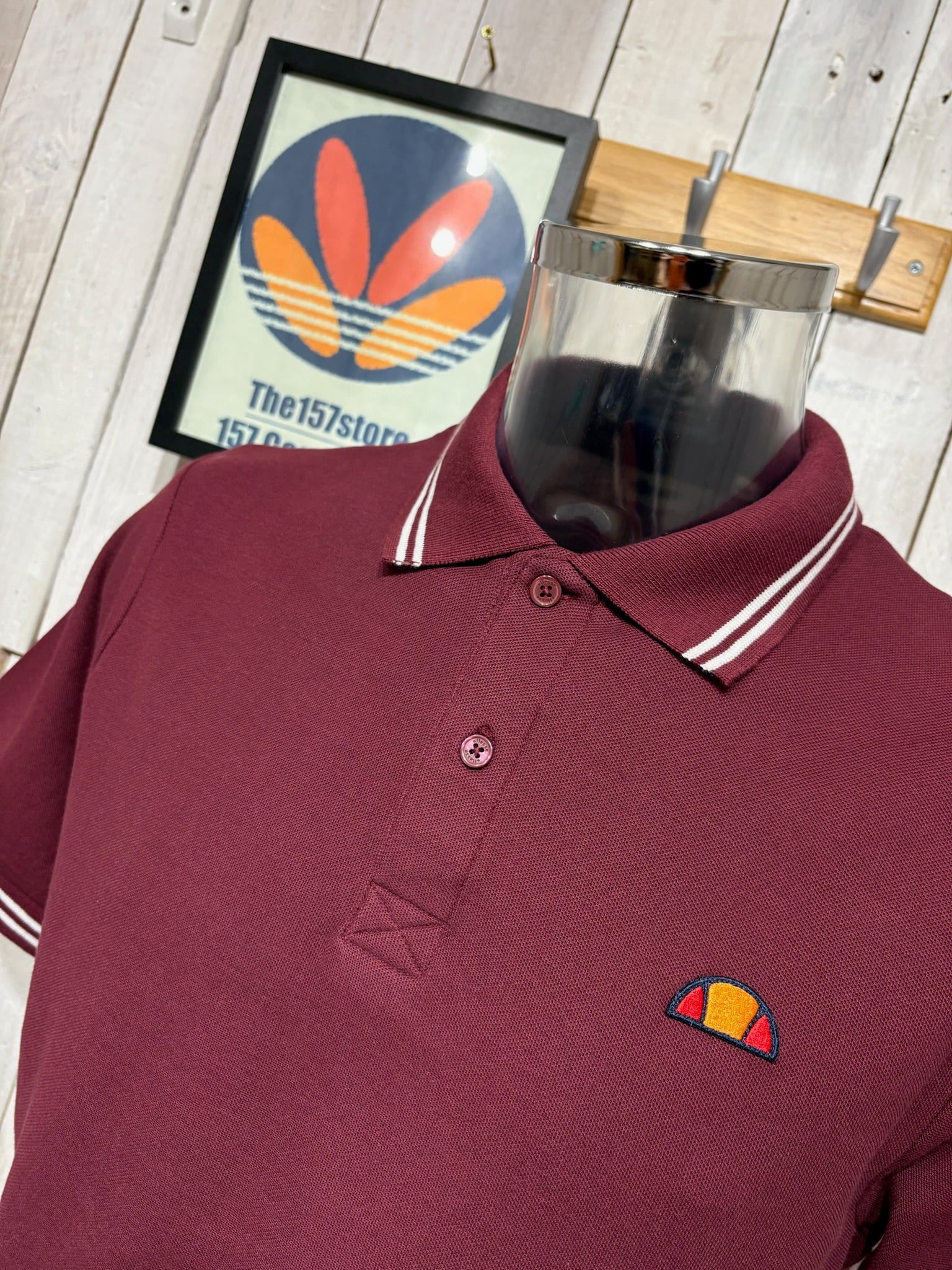 Ellesse Tipped Polo - Burgundy - Image 2