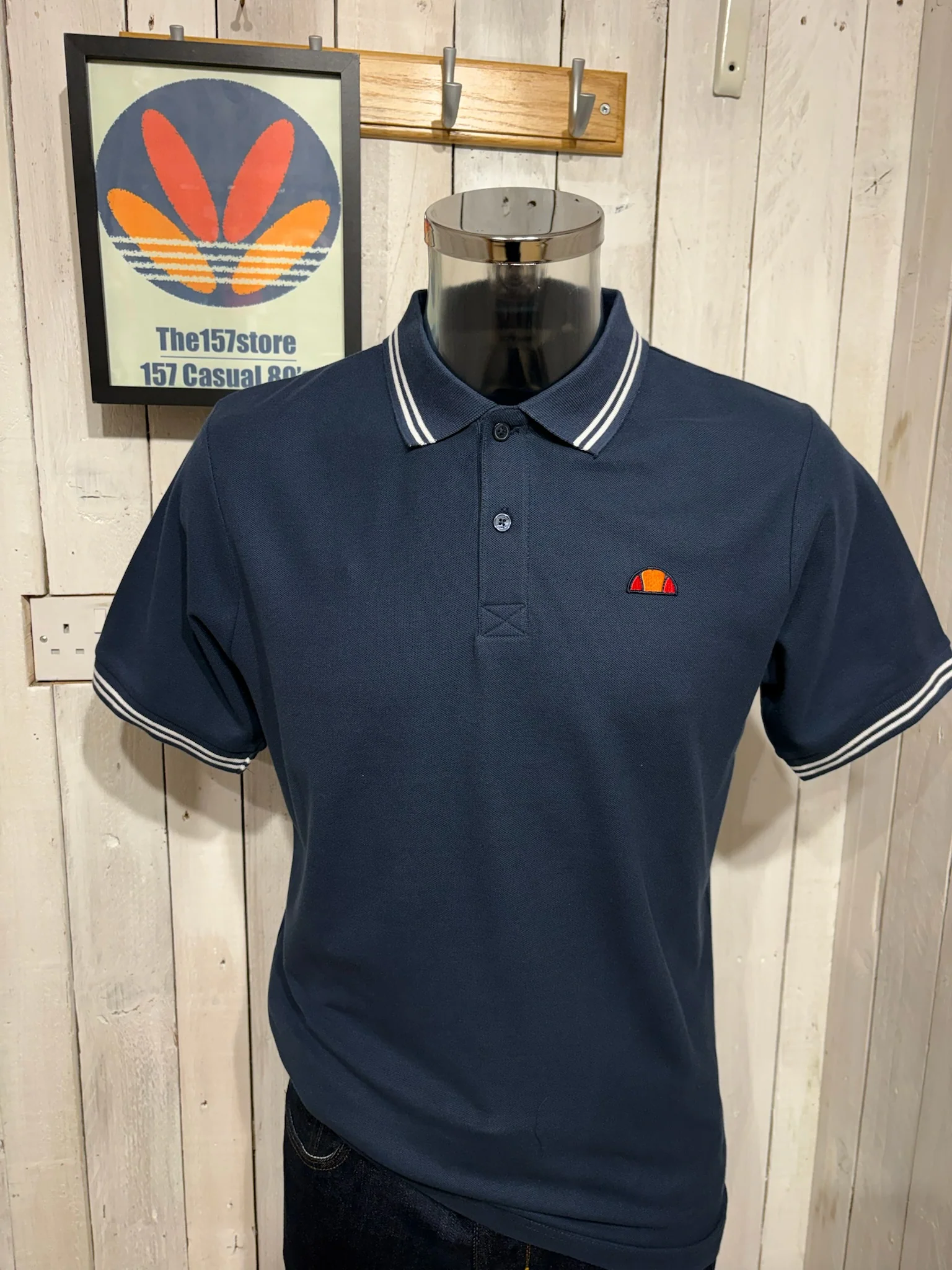 Ellesse Tipped Polo - Navy / White