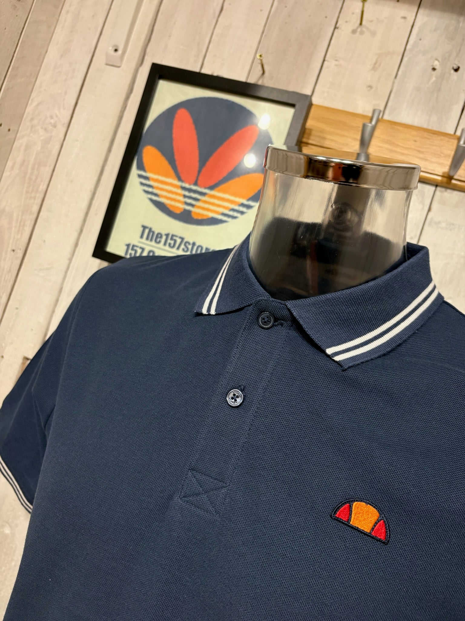 Ellesse Tipped Polo - Navy / White - Image 2