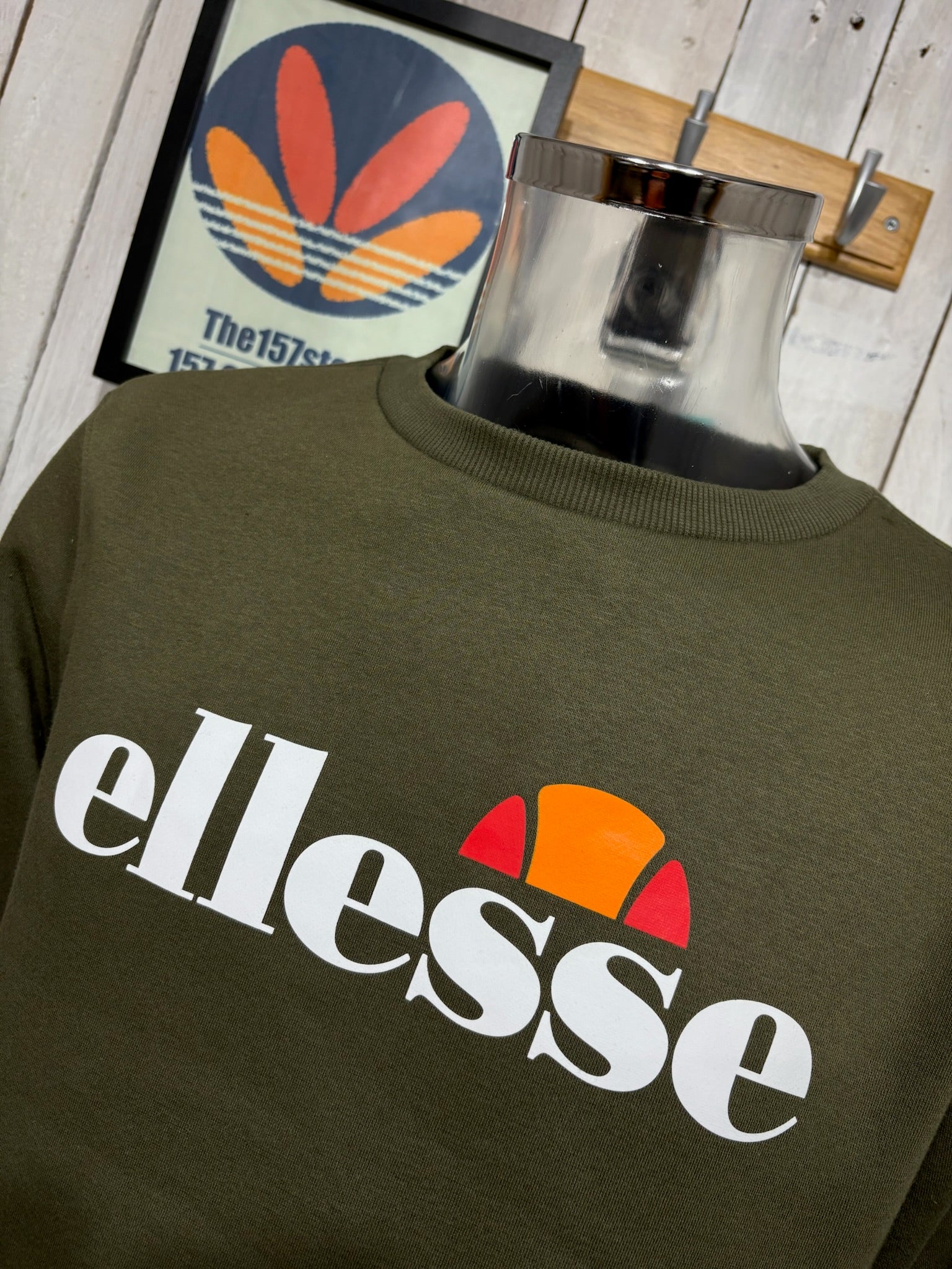 Ellesse Logo Sweat - Khaki - Image 2