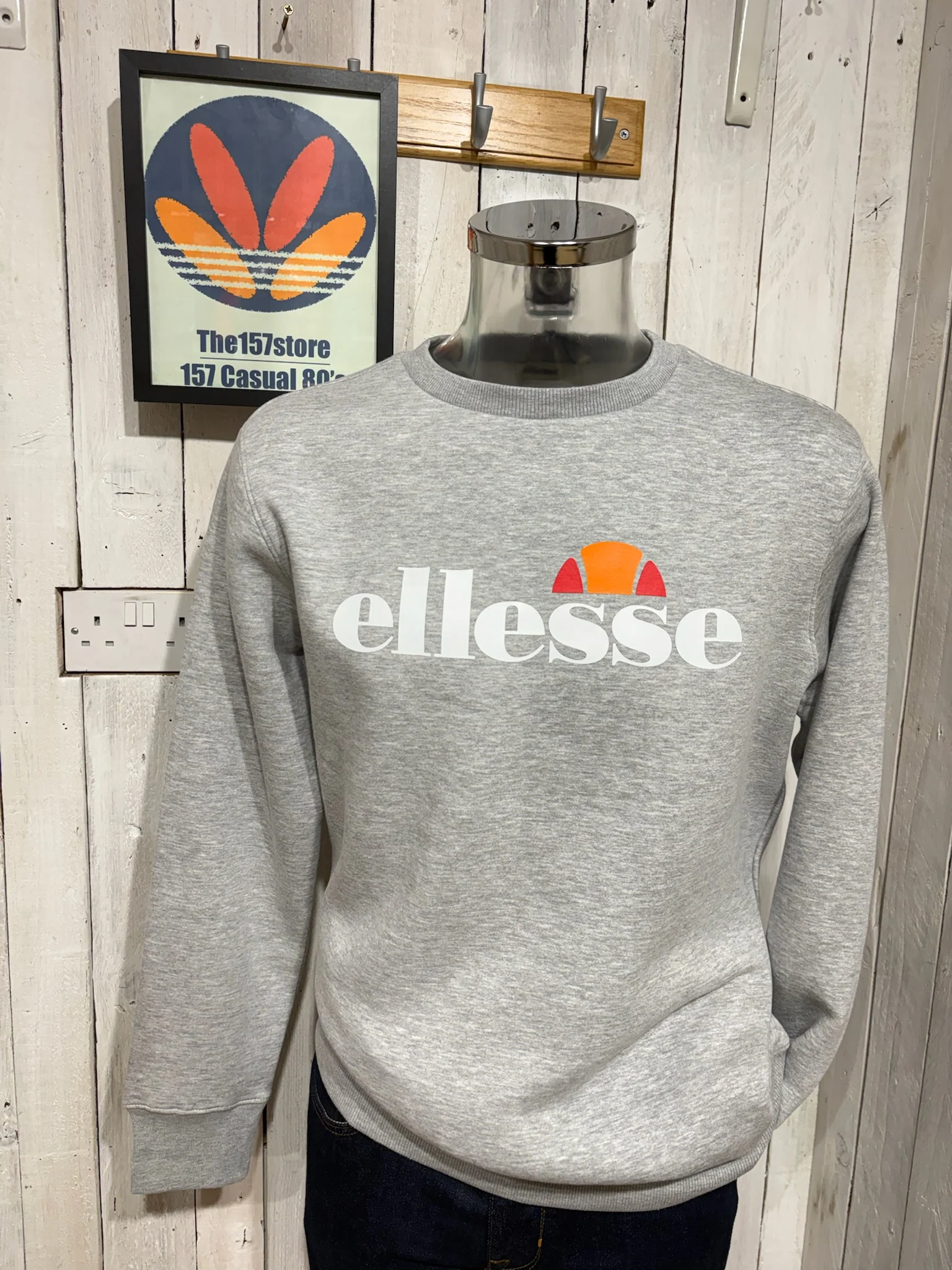 Ellesse Logo Sweat - Light Grey Marl