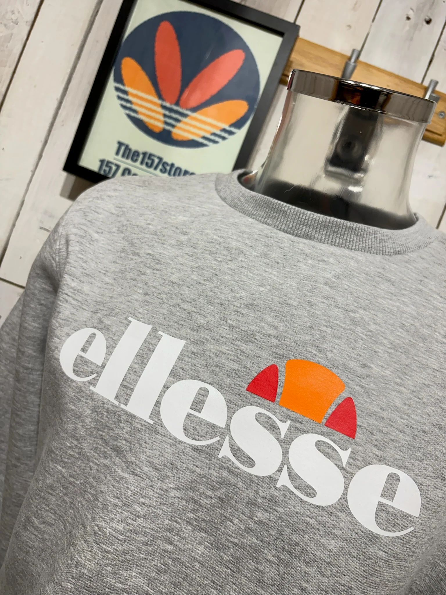 Ellesse Logo Sweat - Light Grey Marl - Image 2