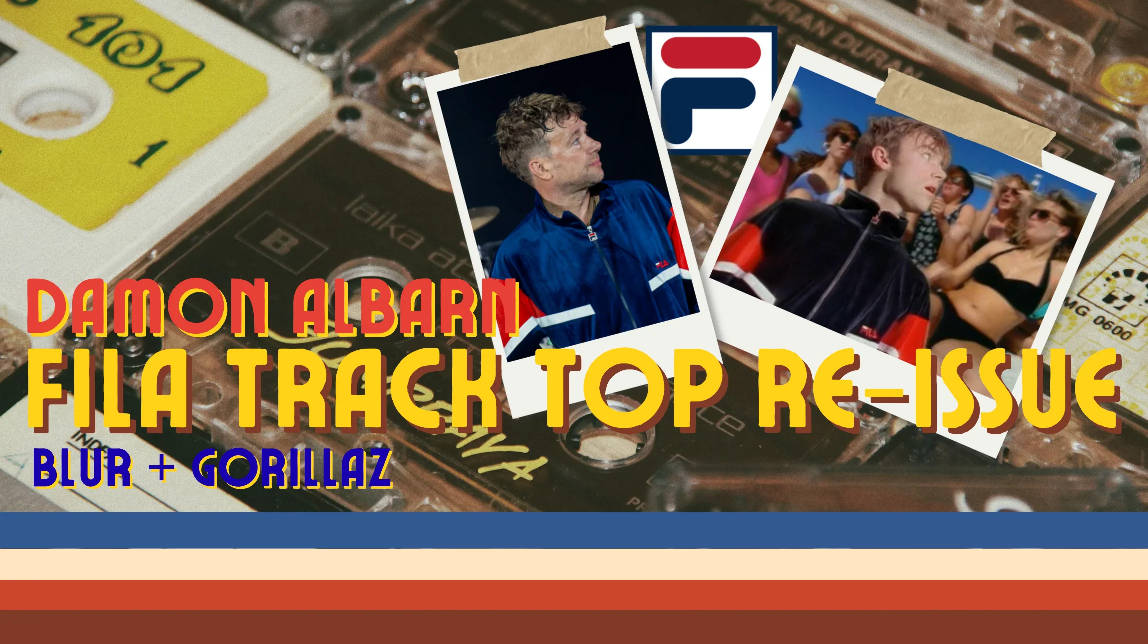 Fila Archive Re-Issue Albarn Track Top - Navy (Blur Wembley) - Image 4