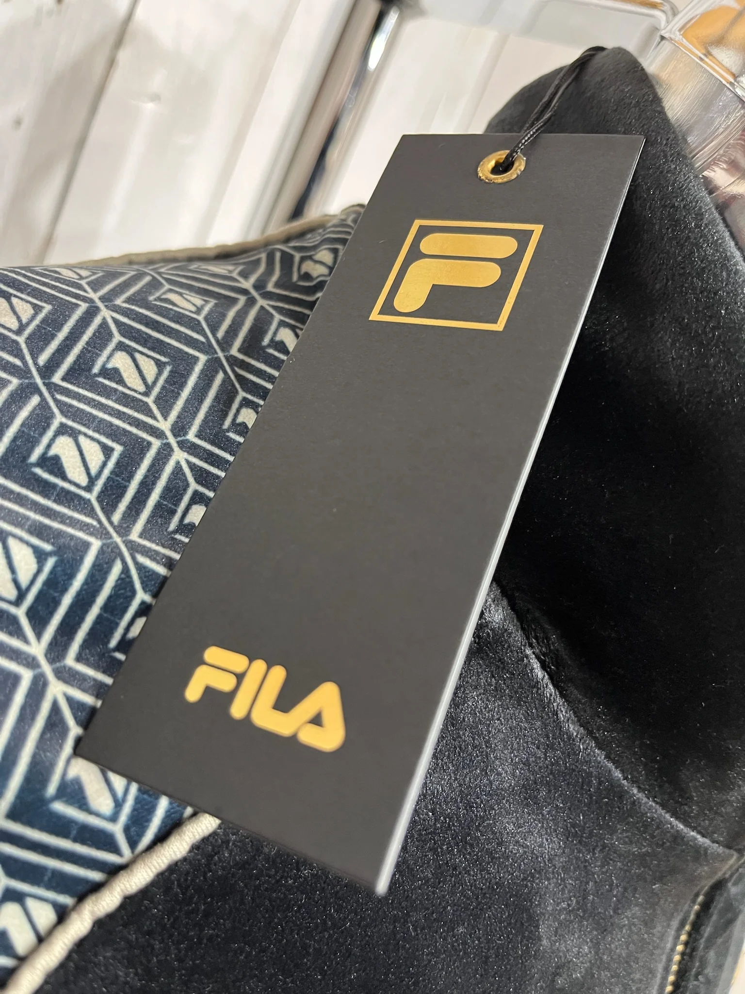 Fila Gold Label Velour Track Top - Black (Re-Issue) - Image 6