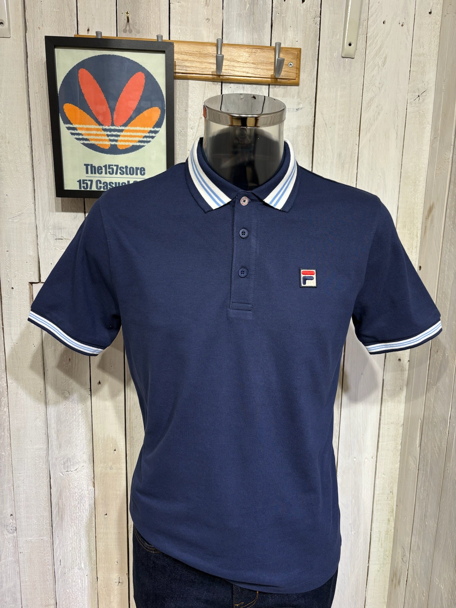 Fila Vintage Faraz Tipped Polo - Fila Navy / Vista Blue