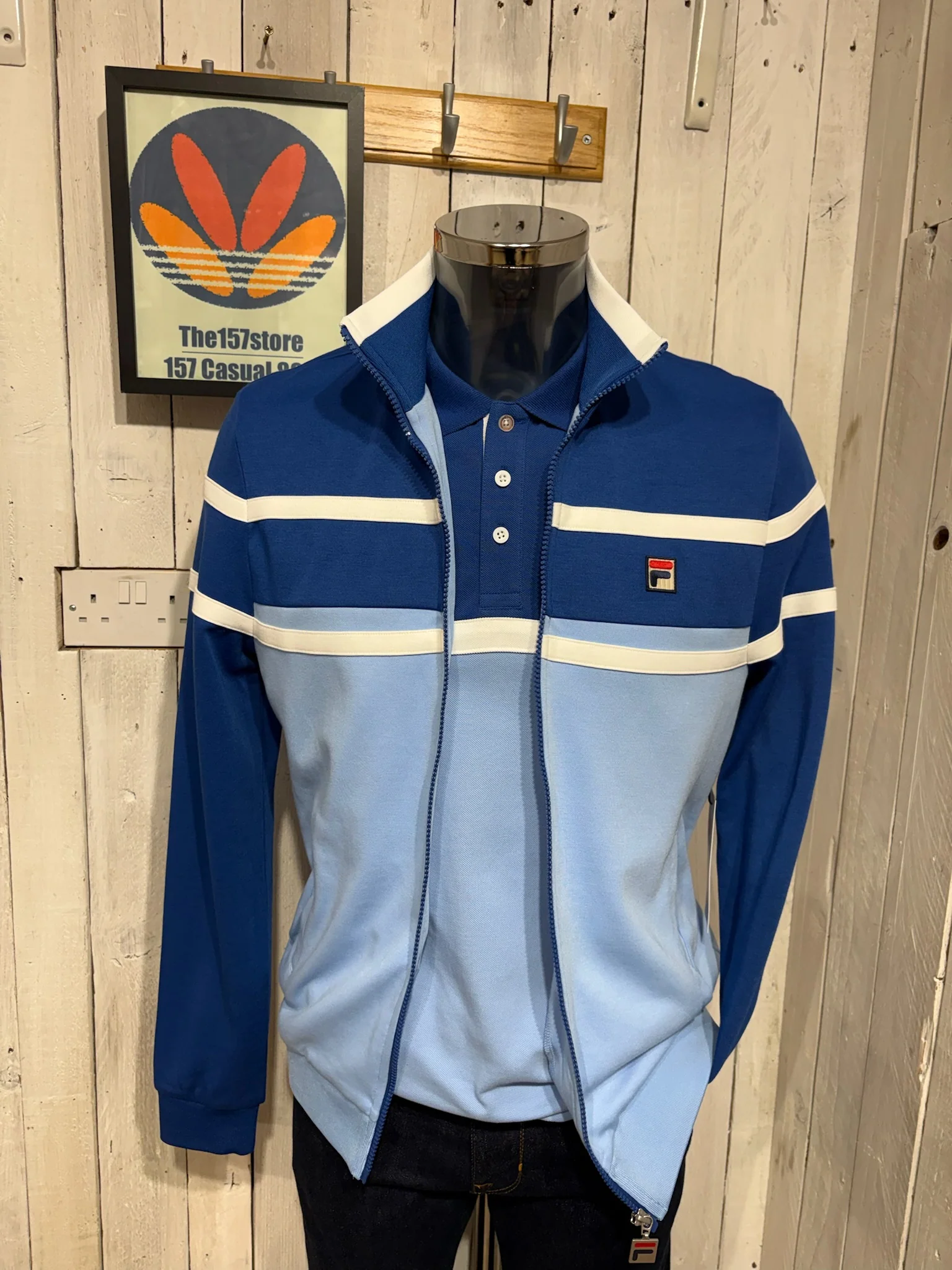 Fila Vintage Giovanni Track Top - Frozen Fjords / Limoges / White - Image 4