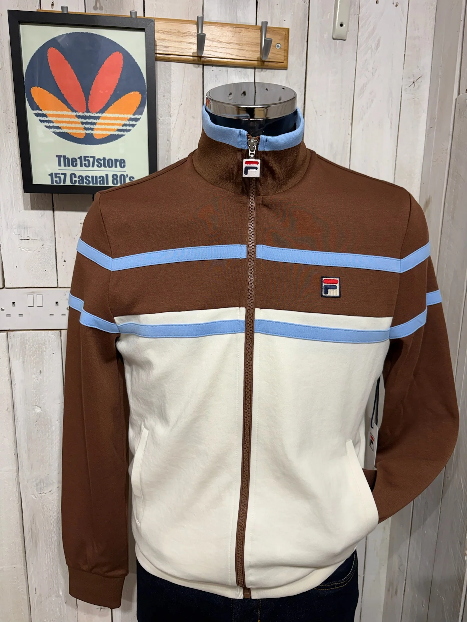 Fila Vintage Giovanni Track Top - Gardenia / Cappuccino / Frozen Fjord