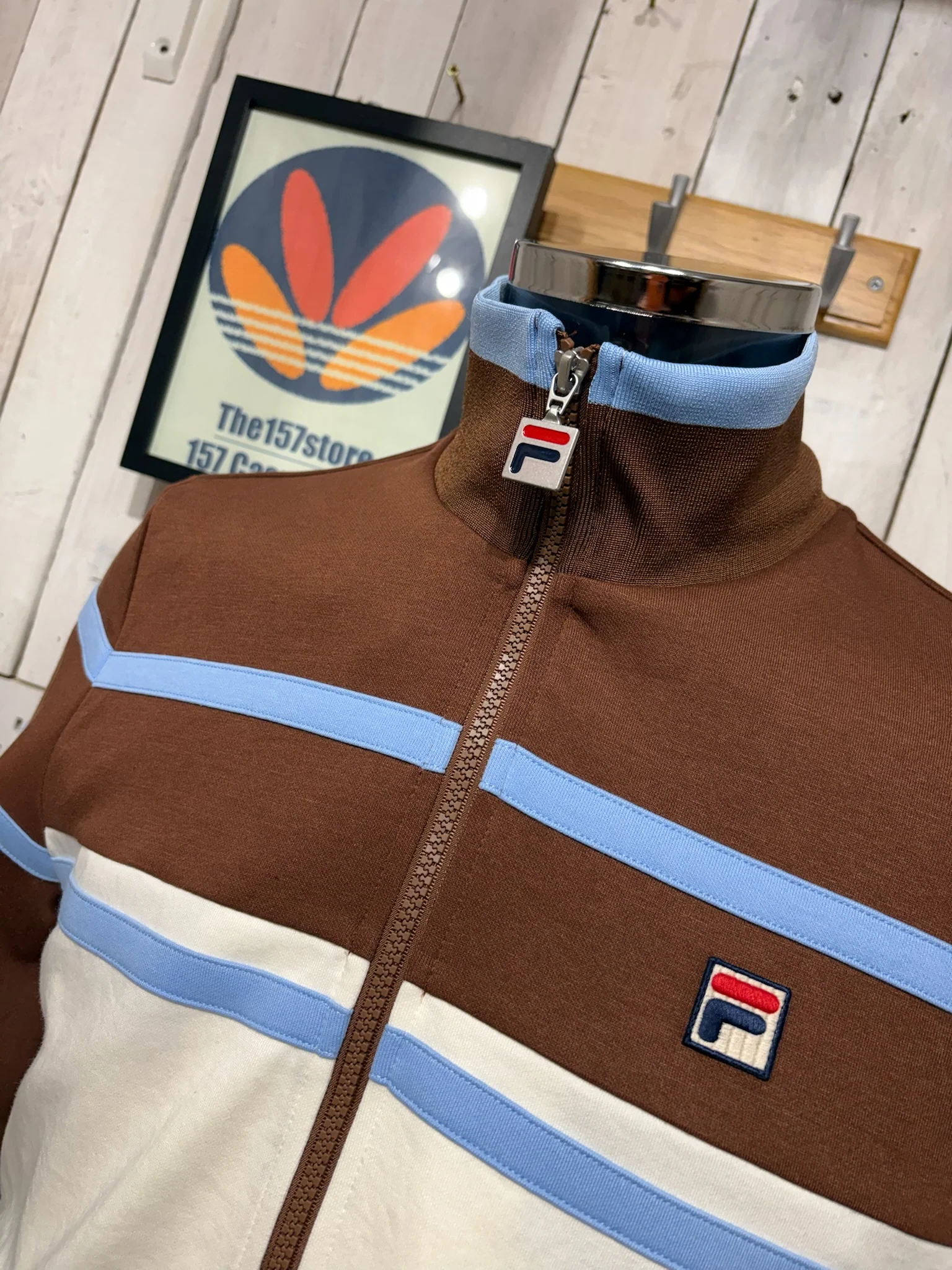 Fila Vintage Giovanni Track Top - Gardenia / Cappuccino / Frozen Fjord - Image 2