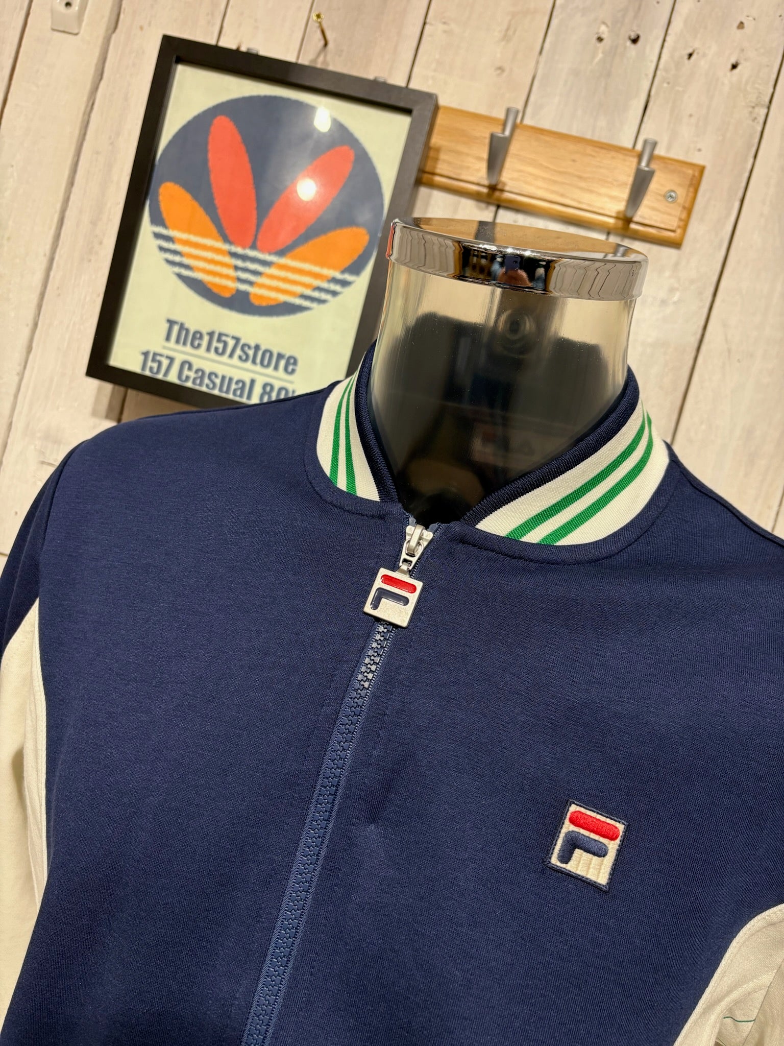 Fila Vintage Settanta Track Top - Fila Navy / Green - Image 3
