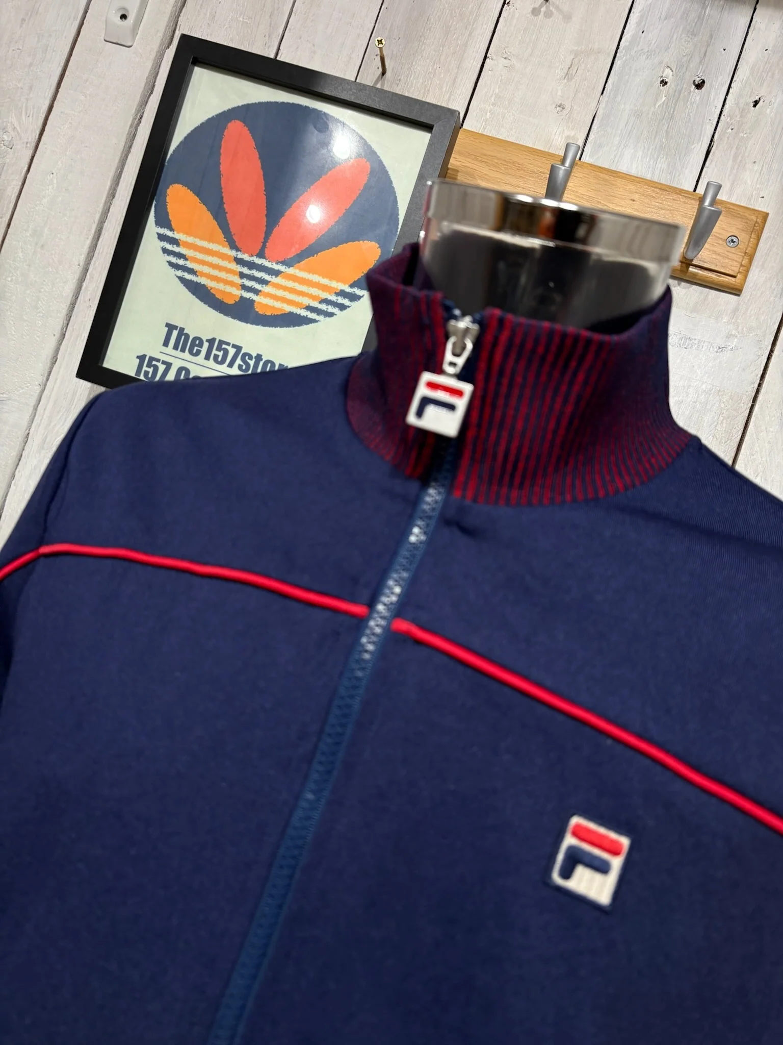 Fila Vintage Zayn - NEW SS26 - Track Top - Navy / Red - Image 2