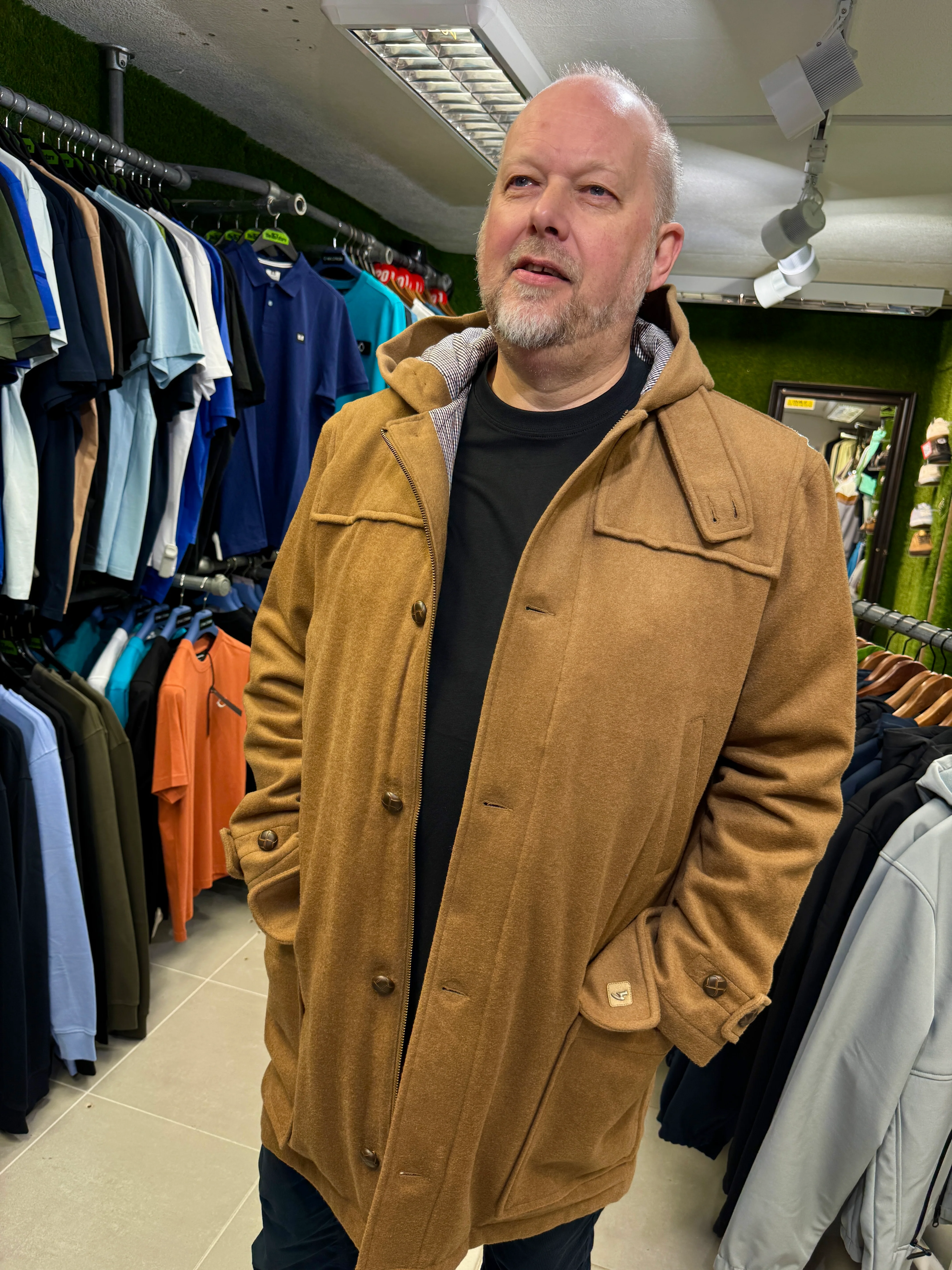 Gabicci '100 Club' Melton-Style Duffel Coat - ( 157 Exclusive ) - Camel - Image 12