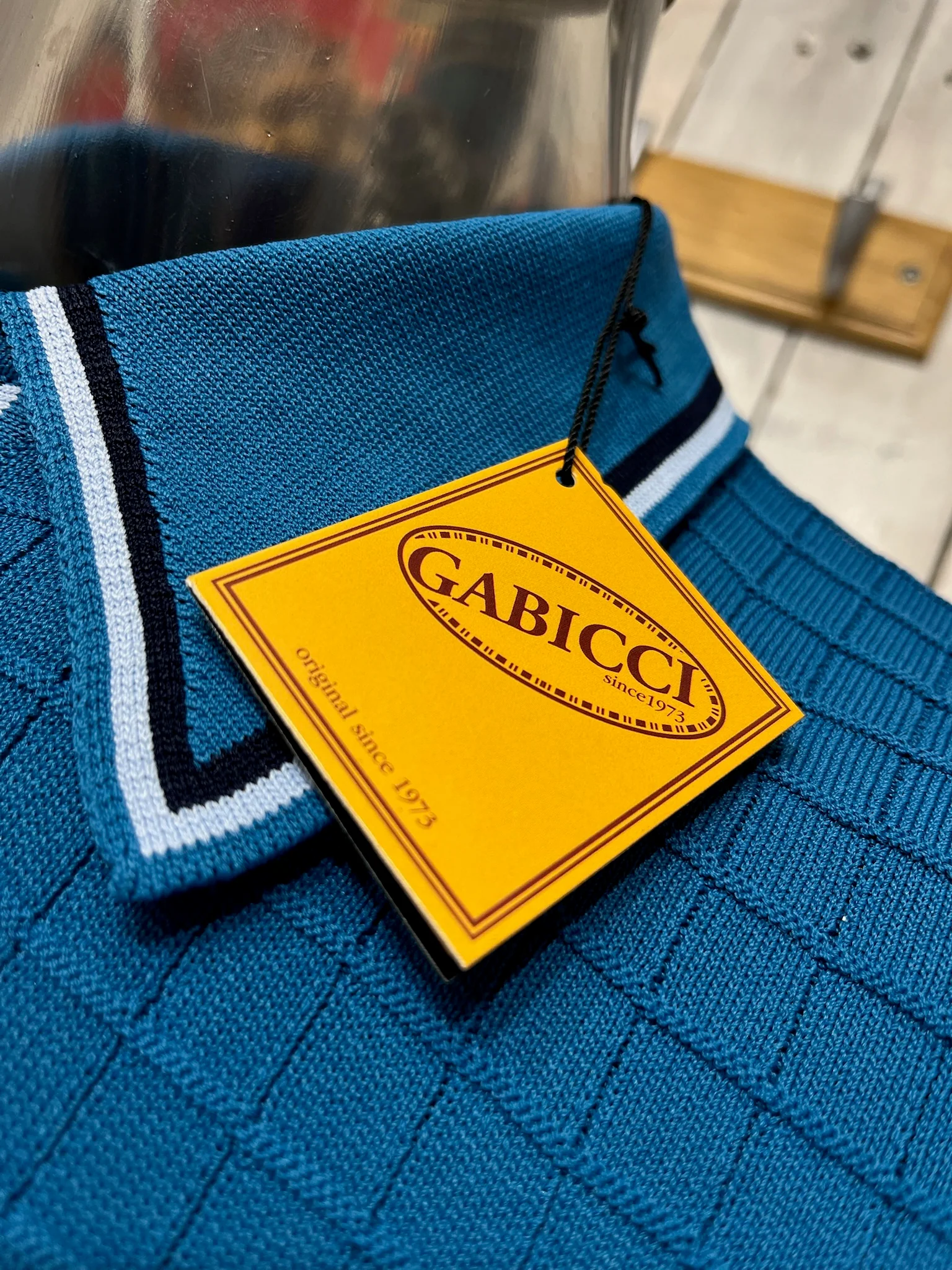 Gabicci Archive Re-Issue Dario Knit - Aqua - Image 5