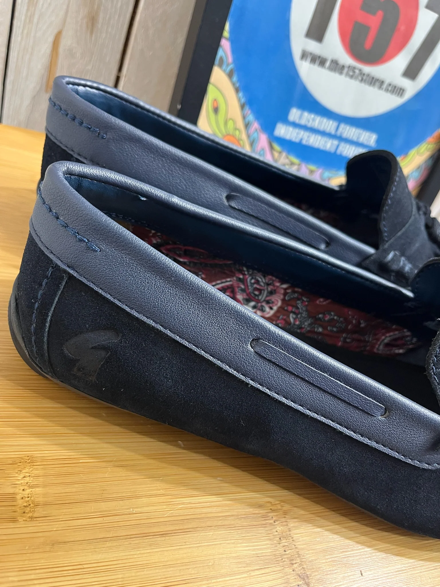 Gabicci Charlie Suede Loafers - Navy - Image 3
