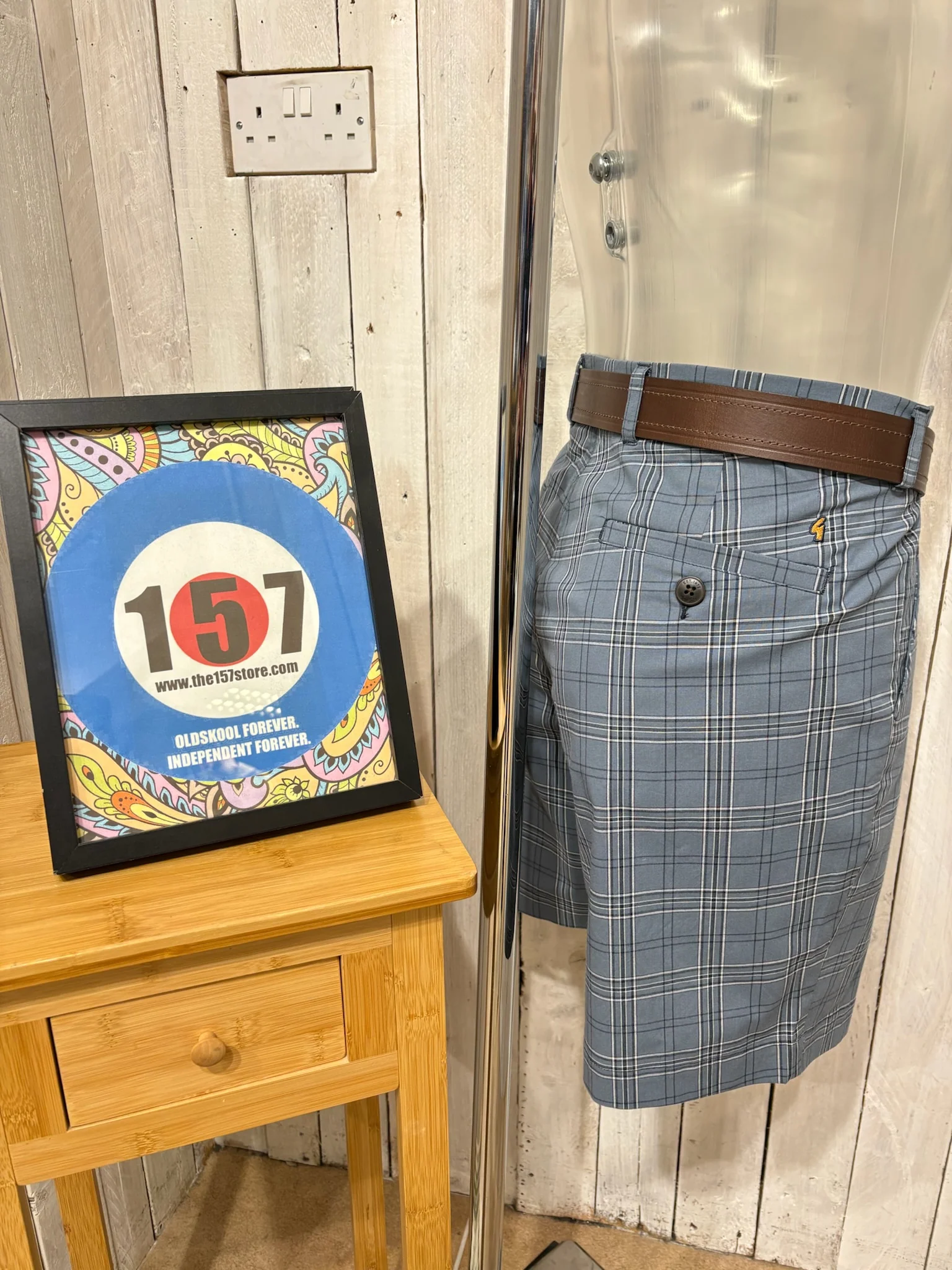 Gabicci Classic Check Shorts 2026 - Aqua CHECK - Image 3