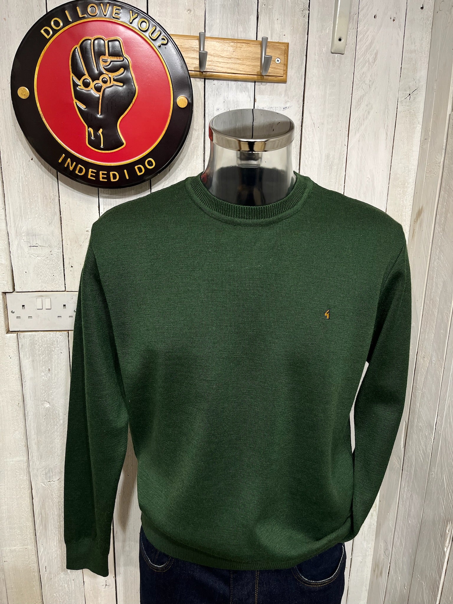 Gabicci Classic Crew Knit - Forest