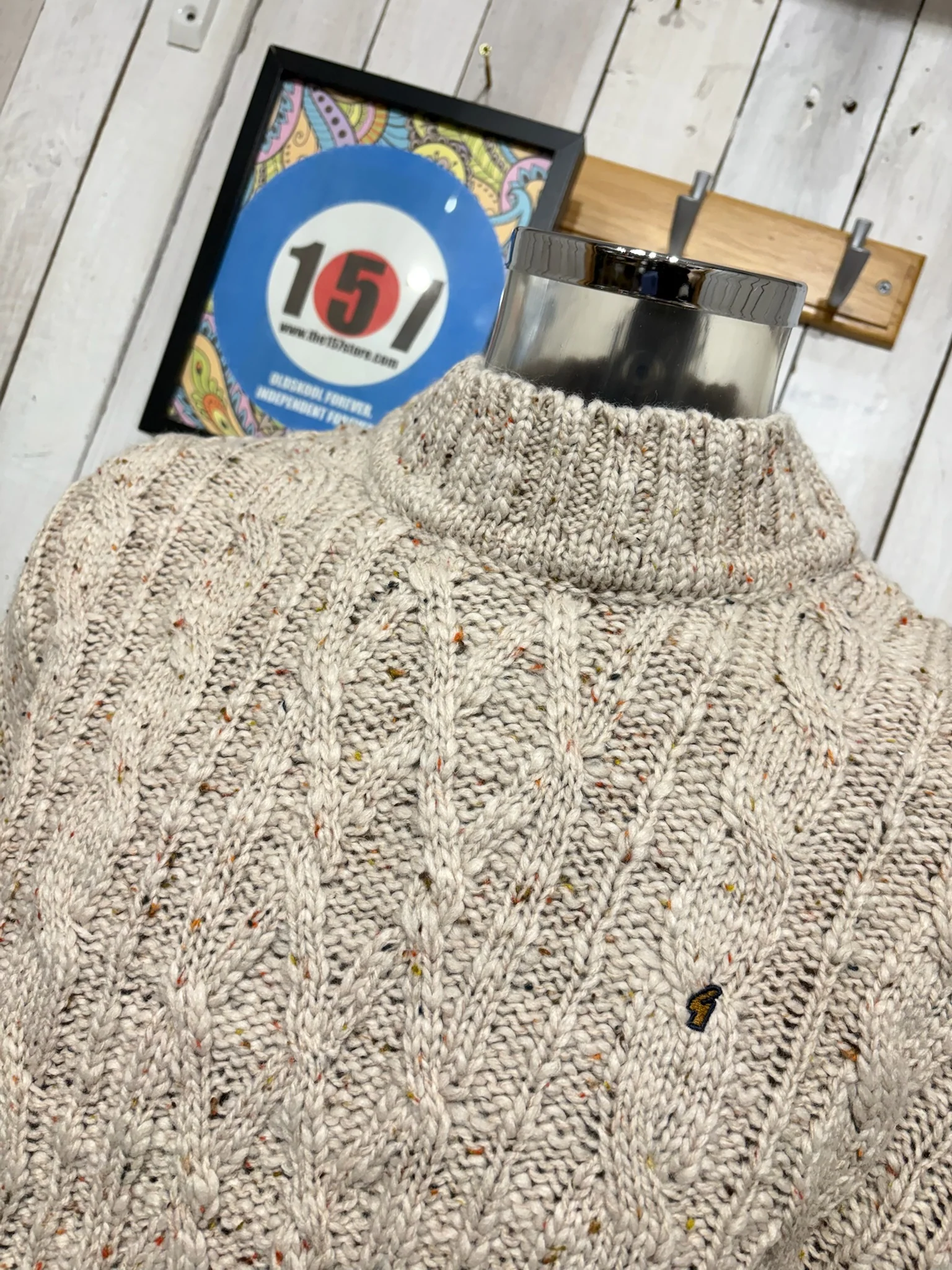 Gabicci Classic Regular Fit Chunky Knit - Nutmeg Fleck - Image 2