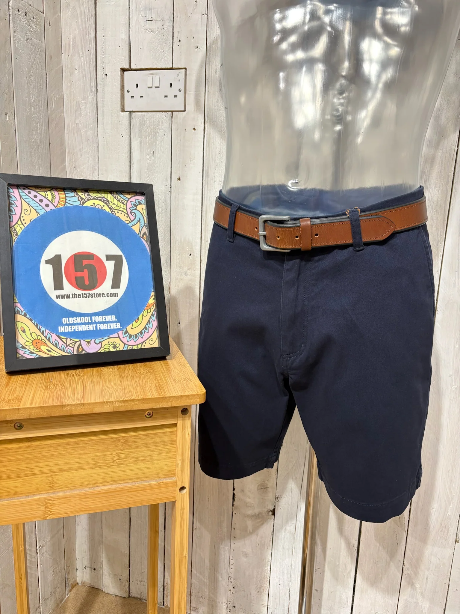 Gabicci Classic Stretch Chino Shorts - Navy SS26