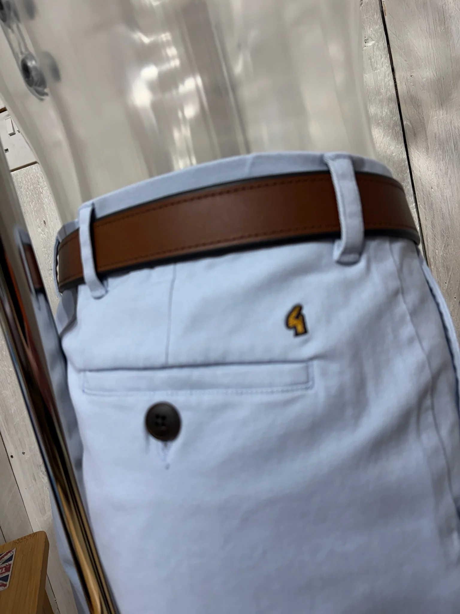 Gabicci Classic Stretch Chino Shorts - Surf SS26 - Image 3