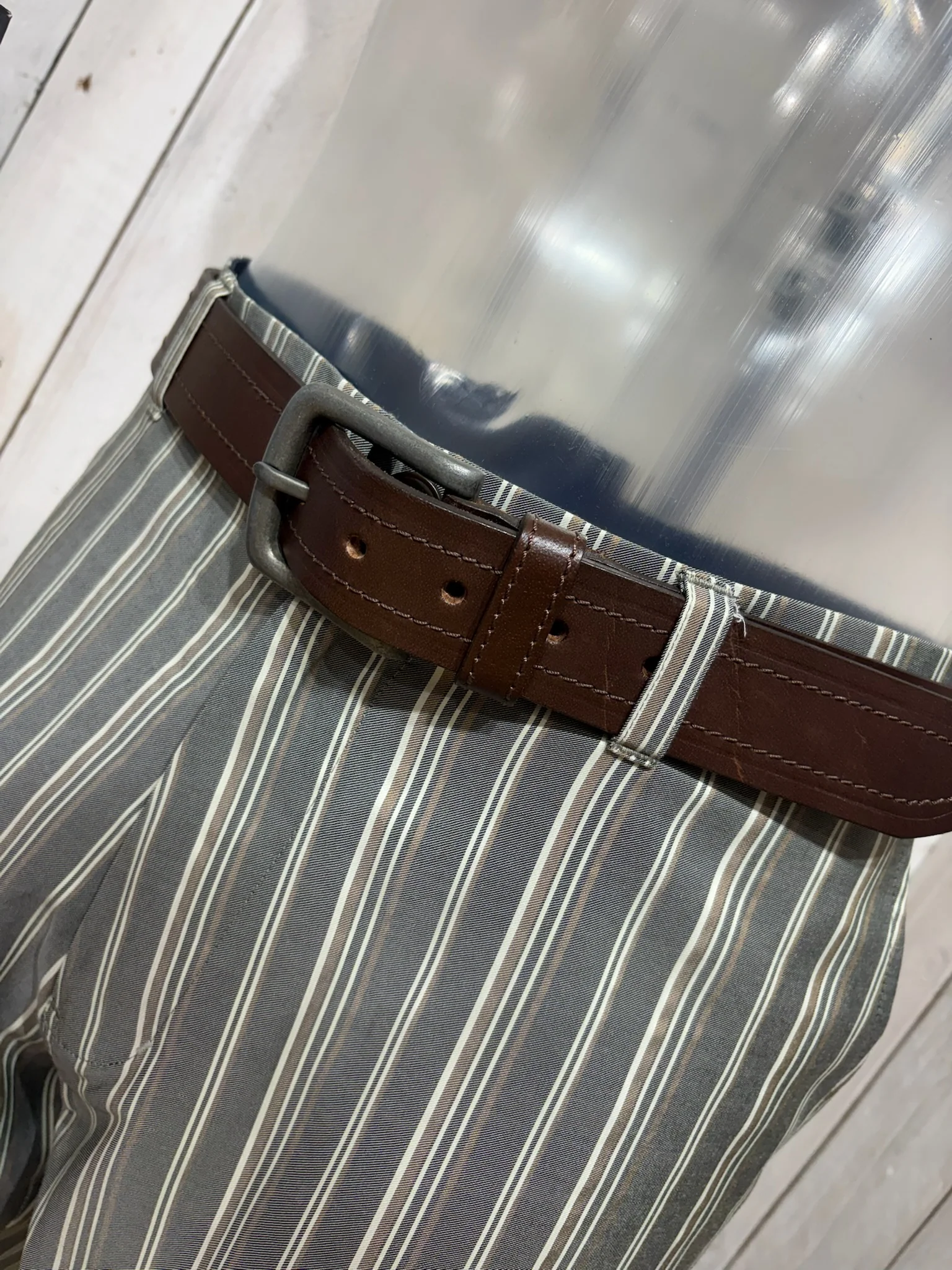 Gabicci Classic Stripe Chino Shorts -2026 - Latte (Reg Fit with Stretch) - Image 4