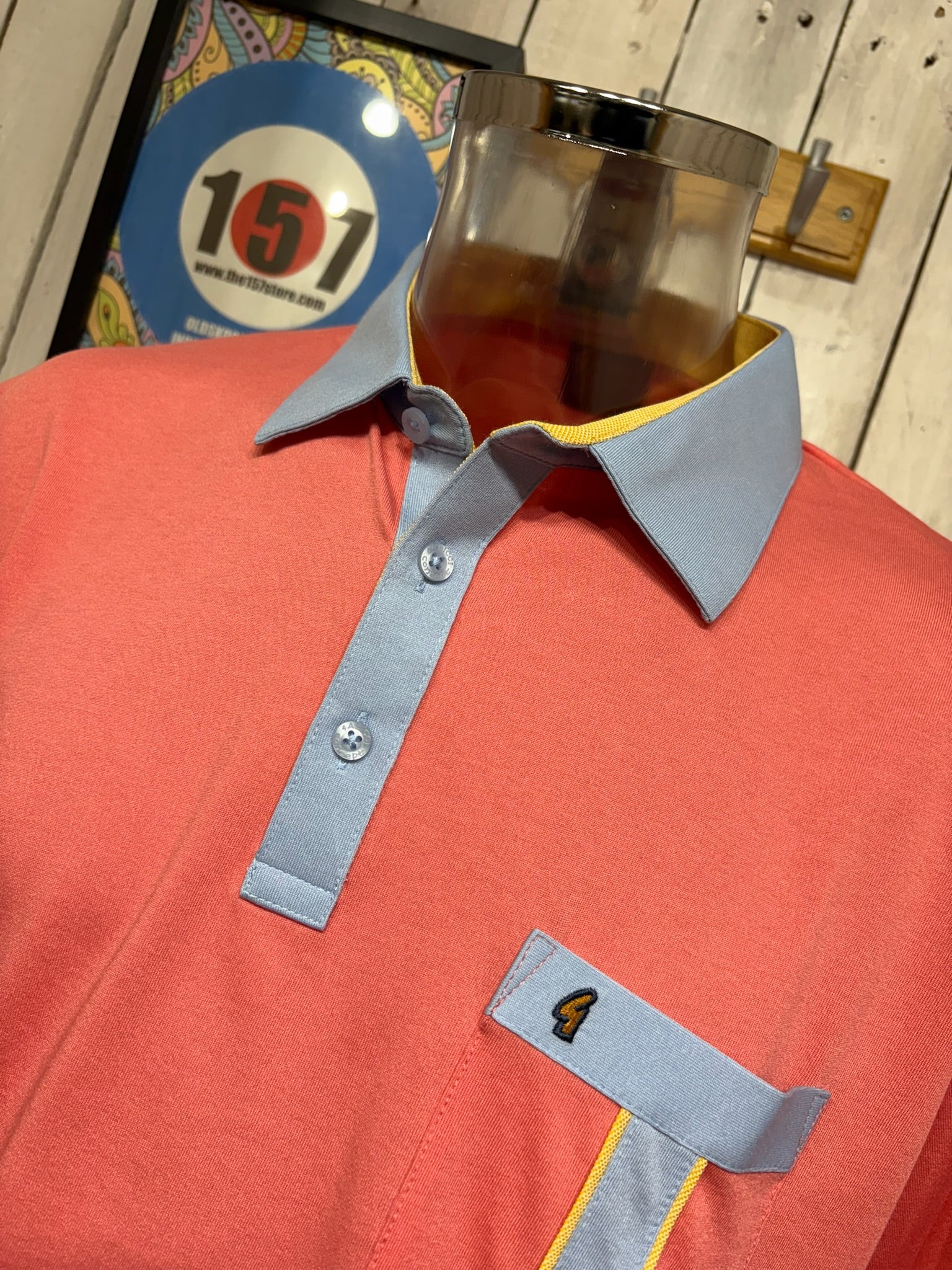 Gabicci Classic X10 Polo - Coral - Image 2