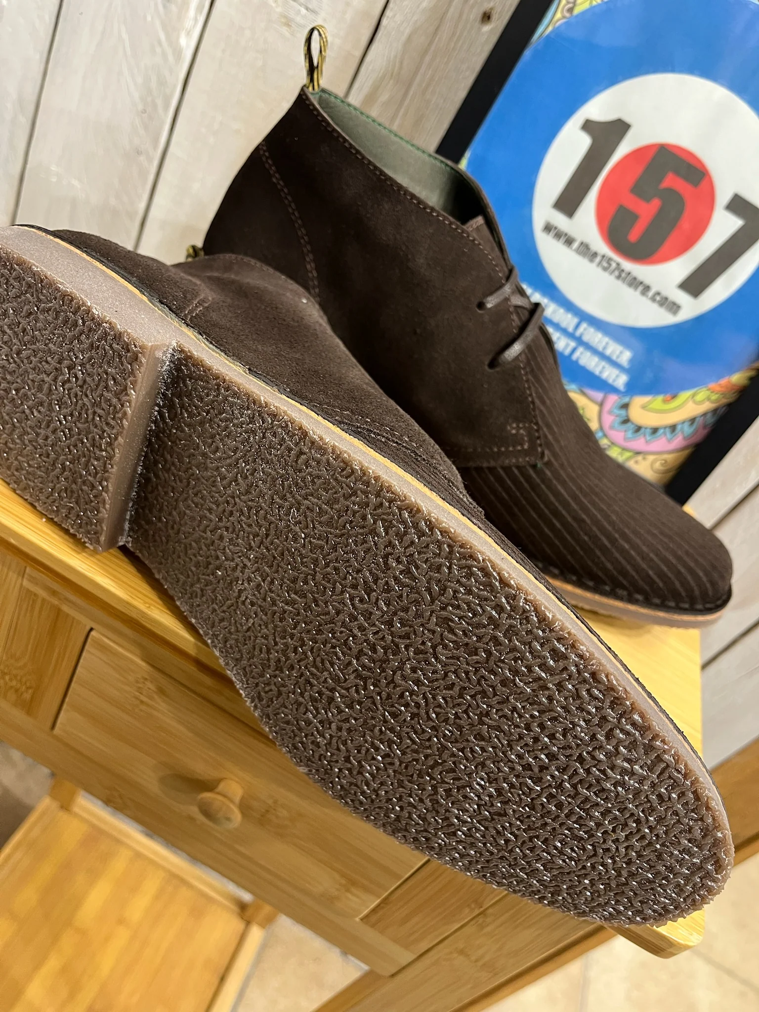 Gabicci Connett Corded Suede Desert Boots - Chocolate - Image 3