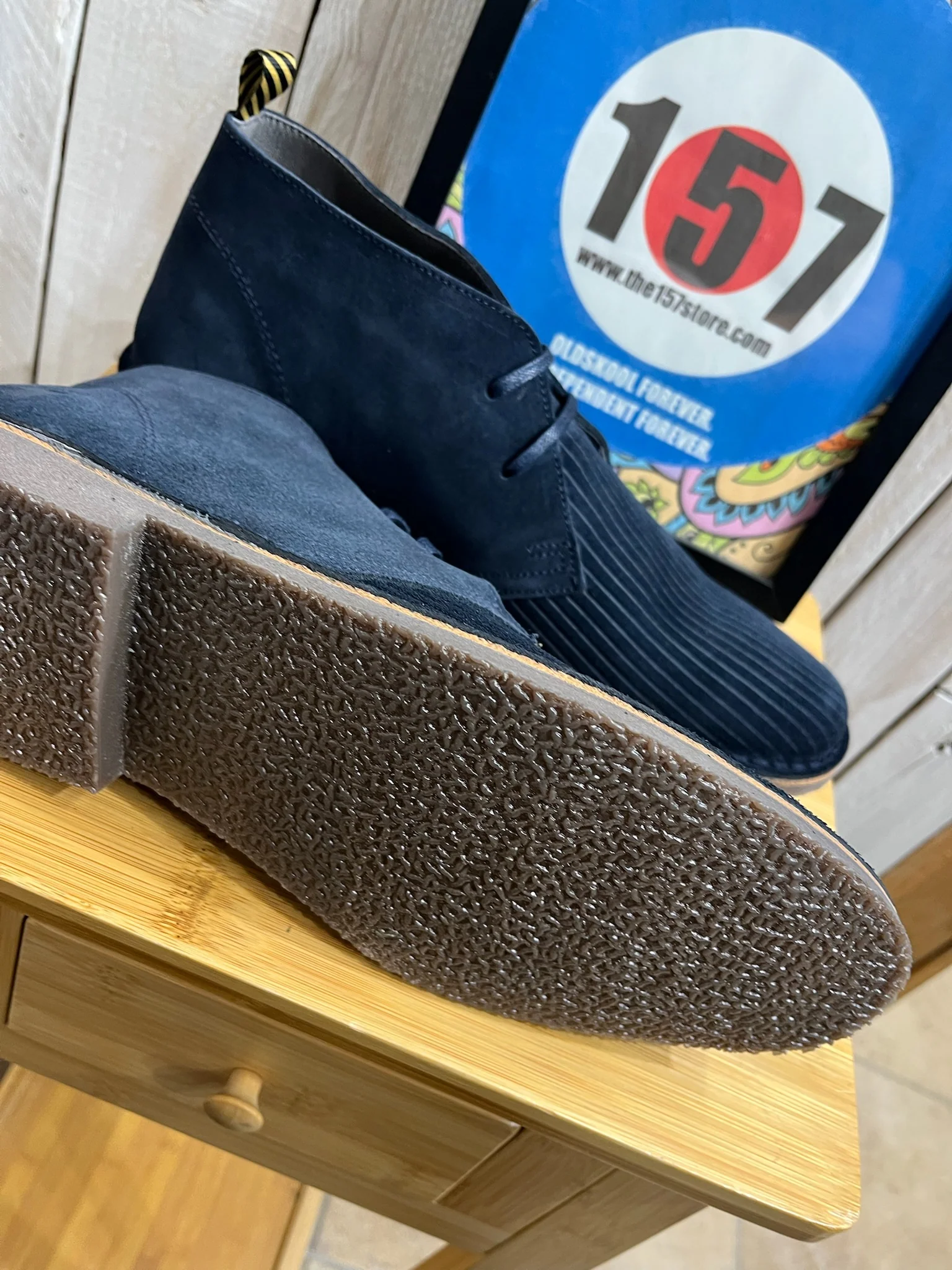 Gabicci Connett Corded Suede Desert Boots - Navy - Image 3