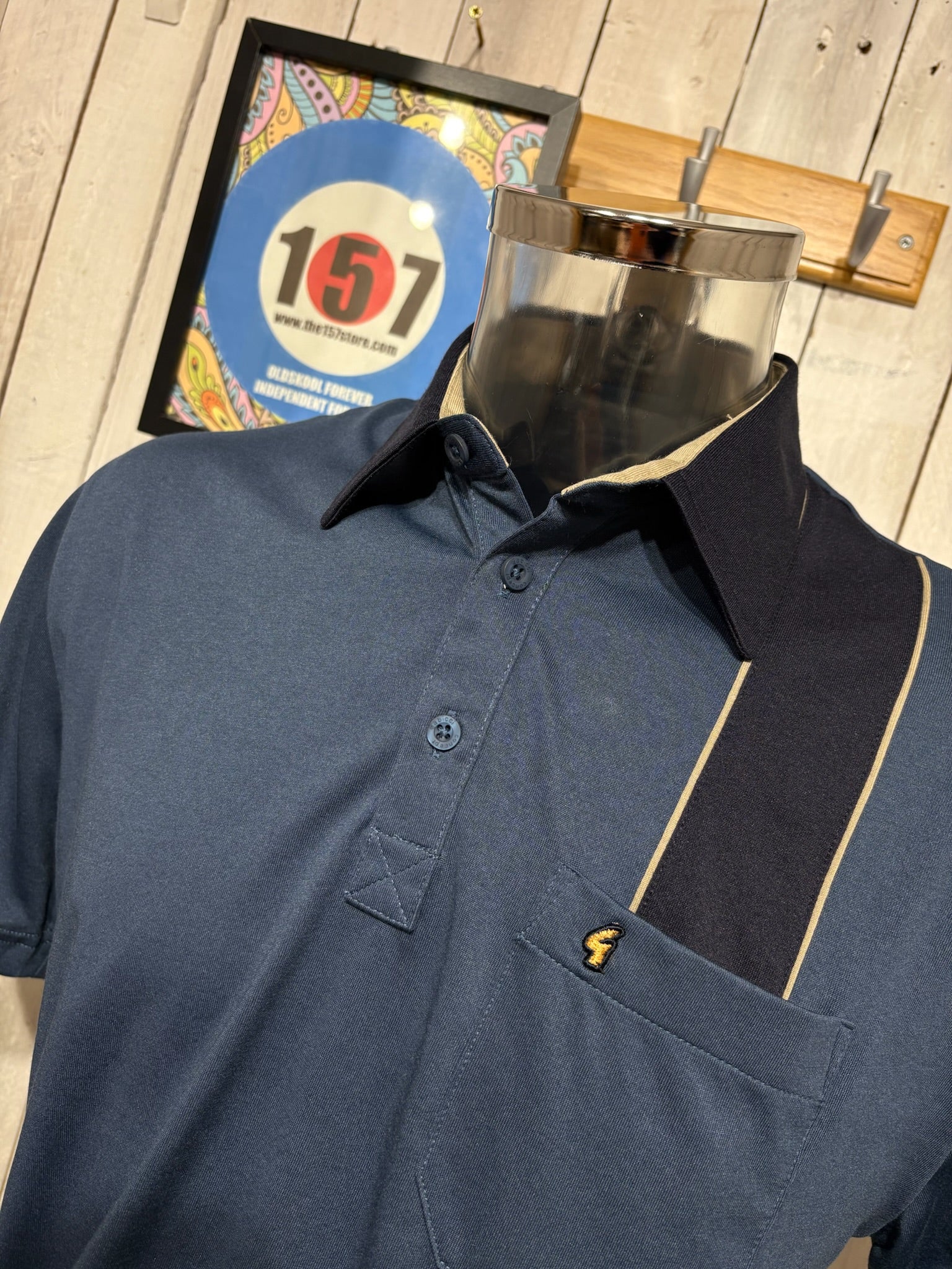 Gabicci Regular Fit X08 Polo - Indigo - Image 2