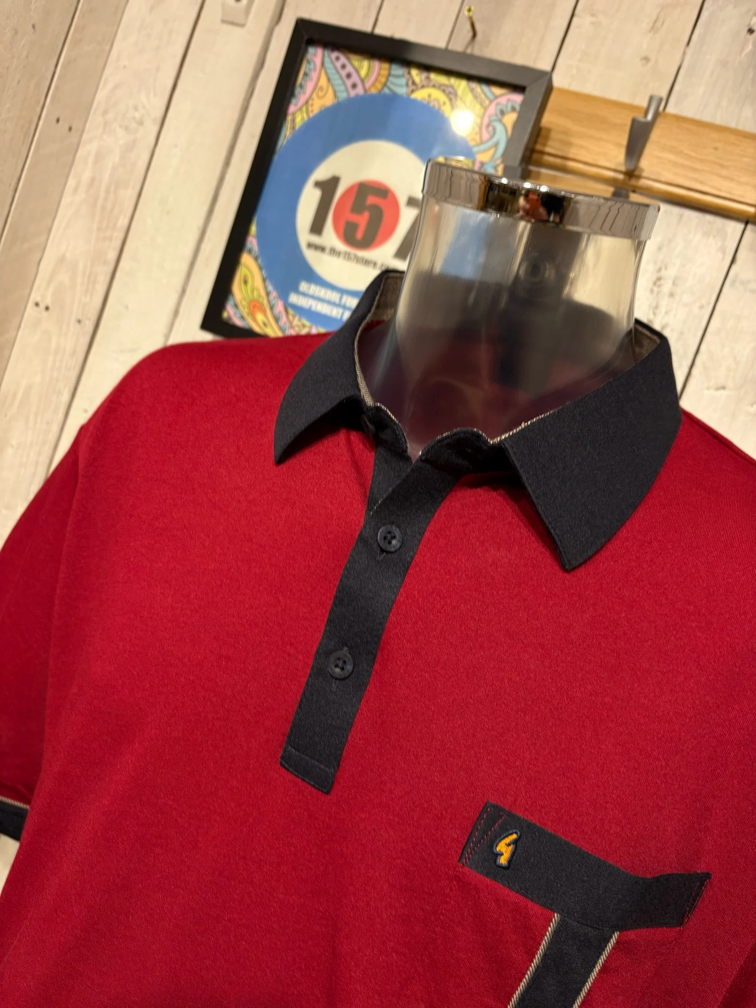 Gabicci Regular Fit X10 Polo - Cherry - Image 2