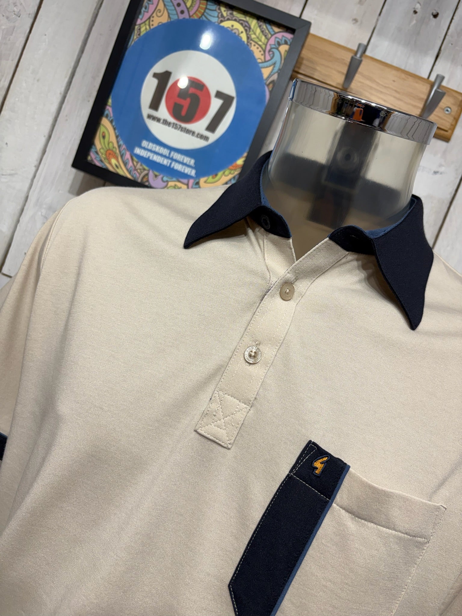 Gabicci Regular Fit X10 Polo - Linen Colour (not actually Linen material) - Image 2