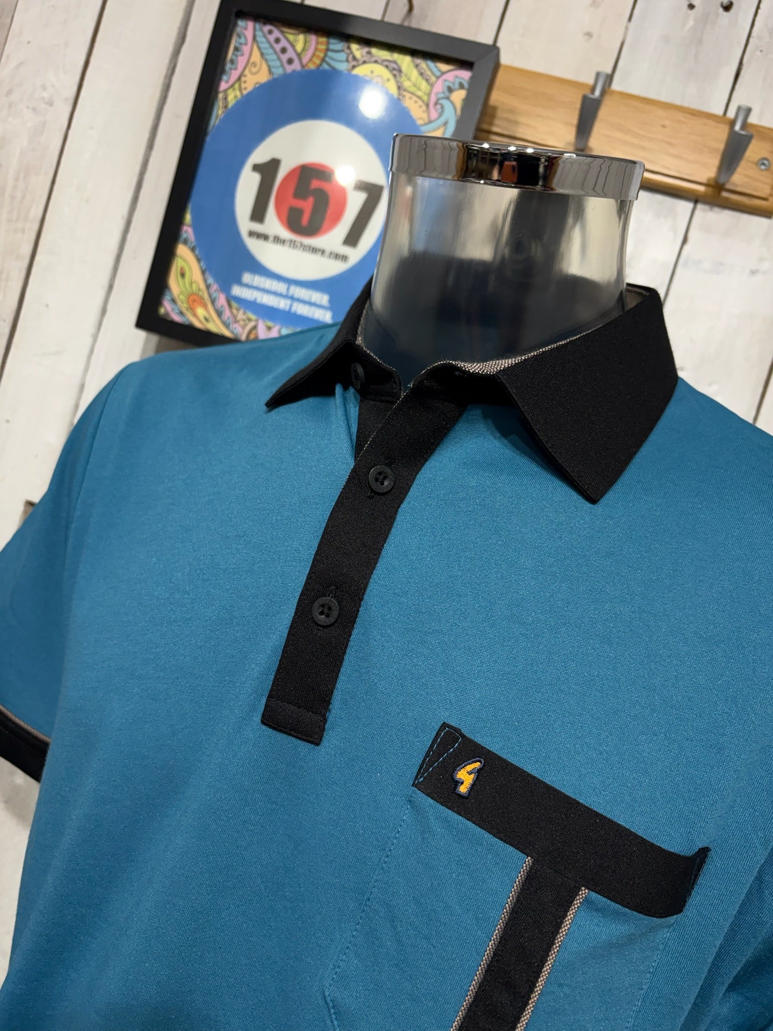 Gabicci Regular Fit X10 Polo - Teal - Image 2