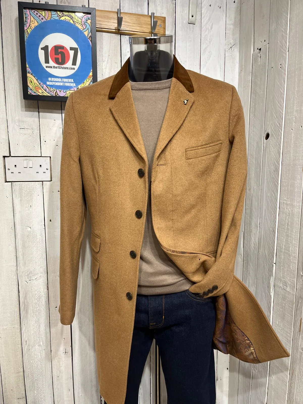 Gabicci Vintage '1973' Wool Overcoat - Camel