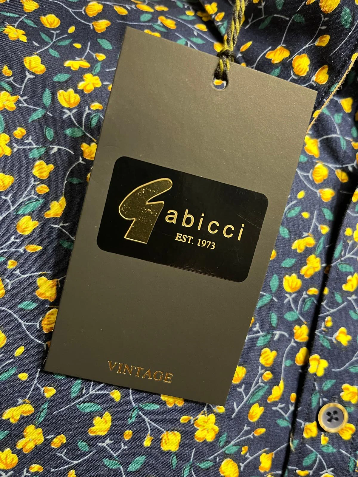 Gabicci Vintage Archie Floral Shirt - Navy - Image 4