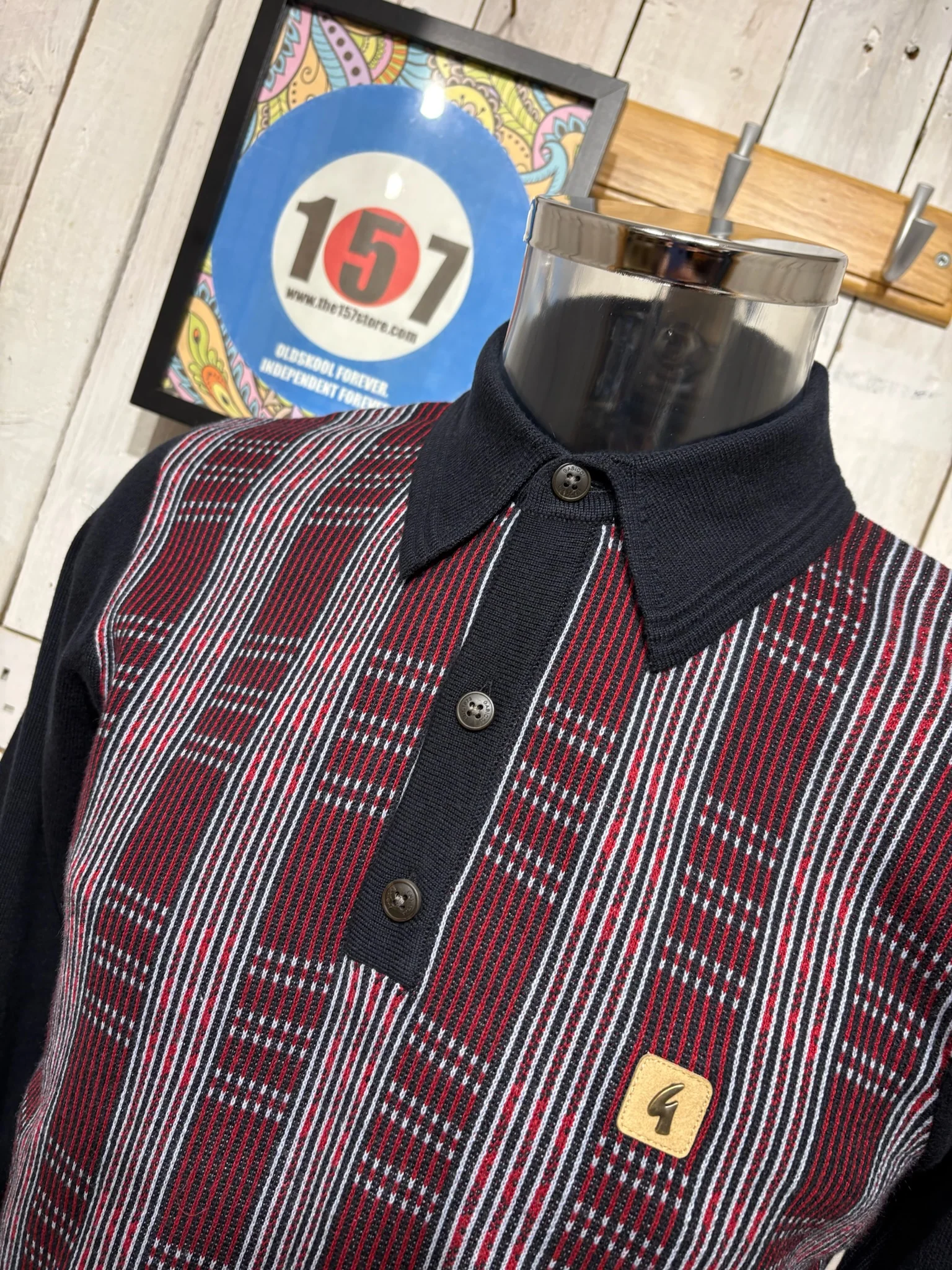 Gabicci Vintage Dalston Mono Knit - Navy - Image 2
