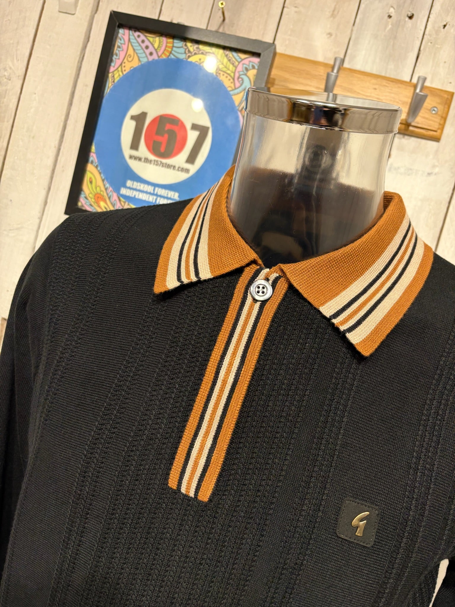 Gabicci Vintage Dean Mod Knit - Black - Image 2