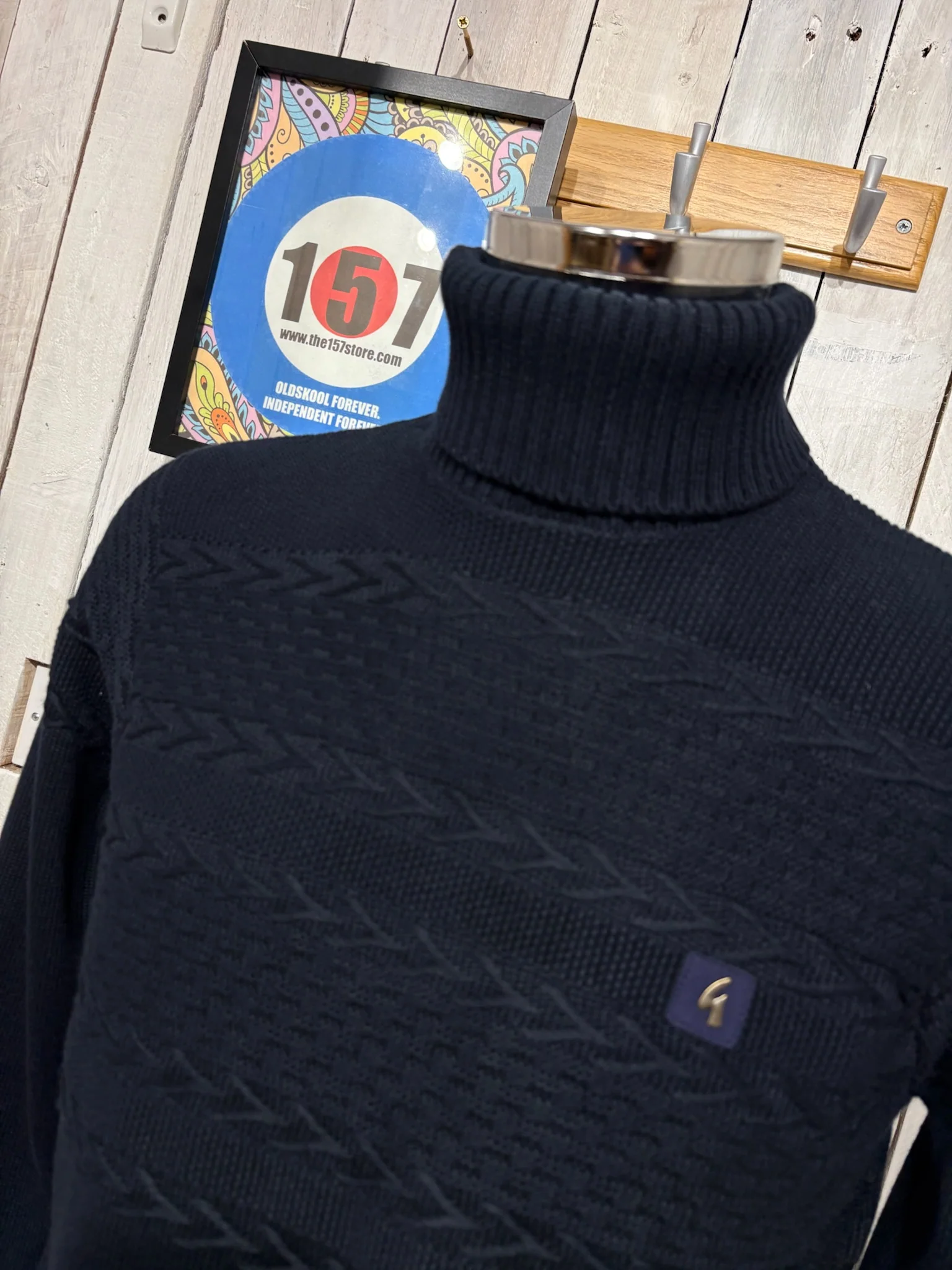 Gabicci Vintage Emilio Roll Neck - Navy - Image 2
