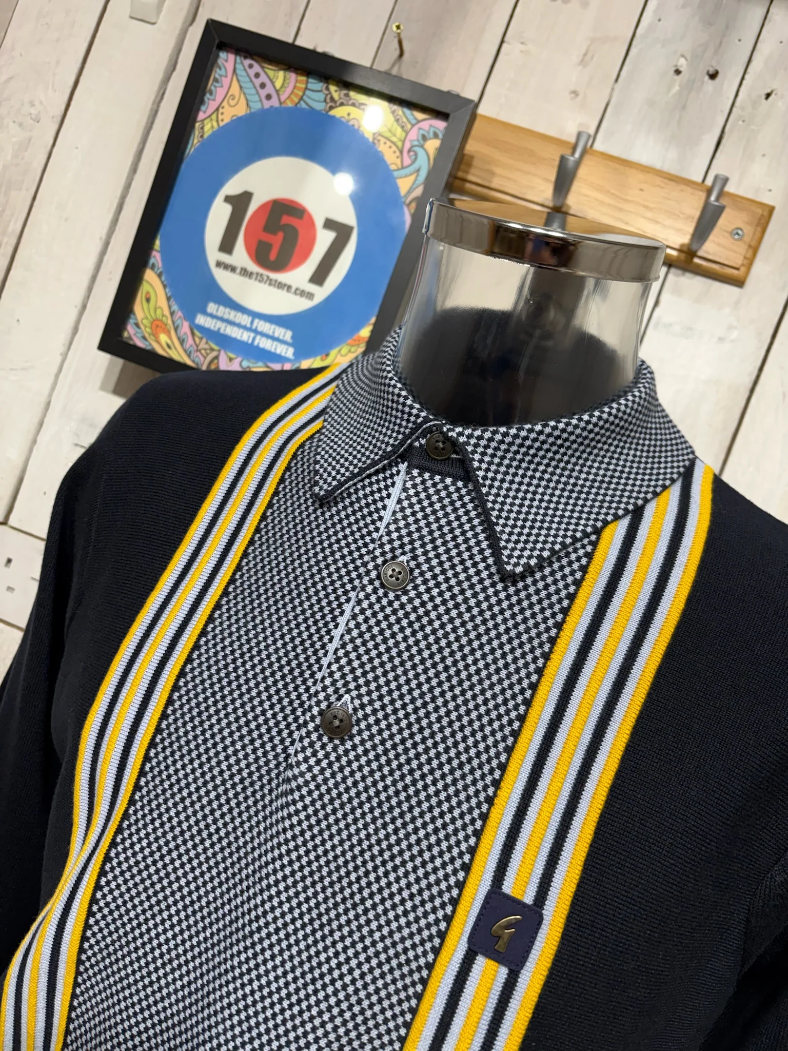 Gabicci Vintage Hadon 53 Knit - Navy Citron - Image 2