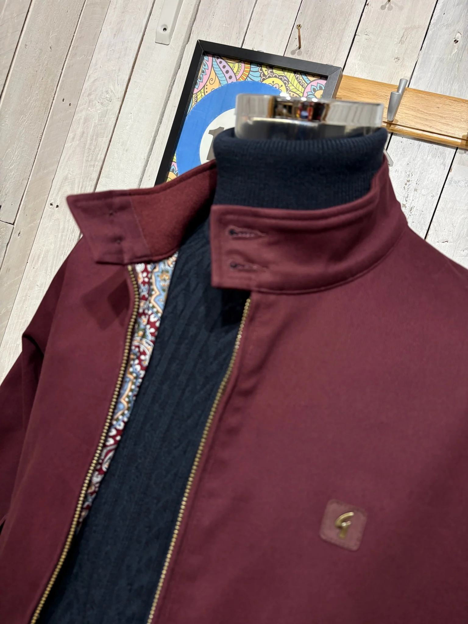 Gabicci Vintage Hamilton Harrington Jacket - Berry - Image 2