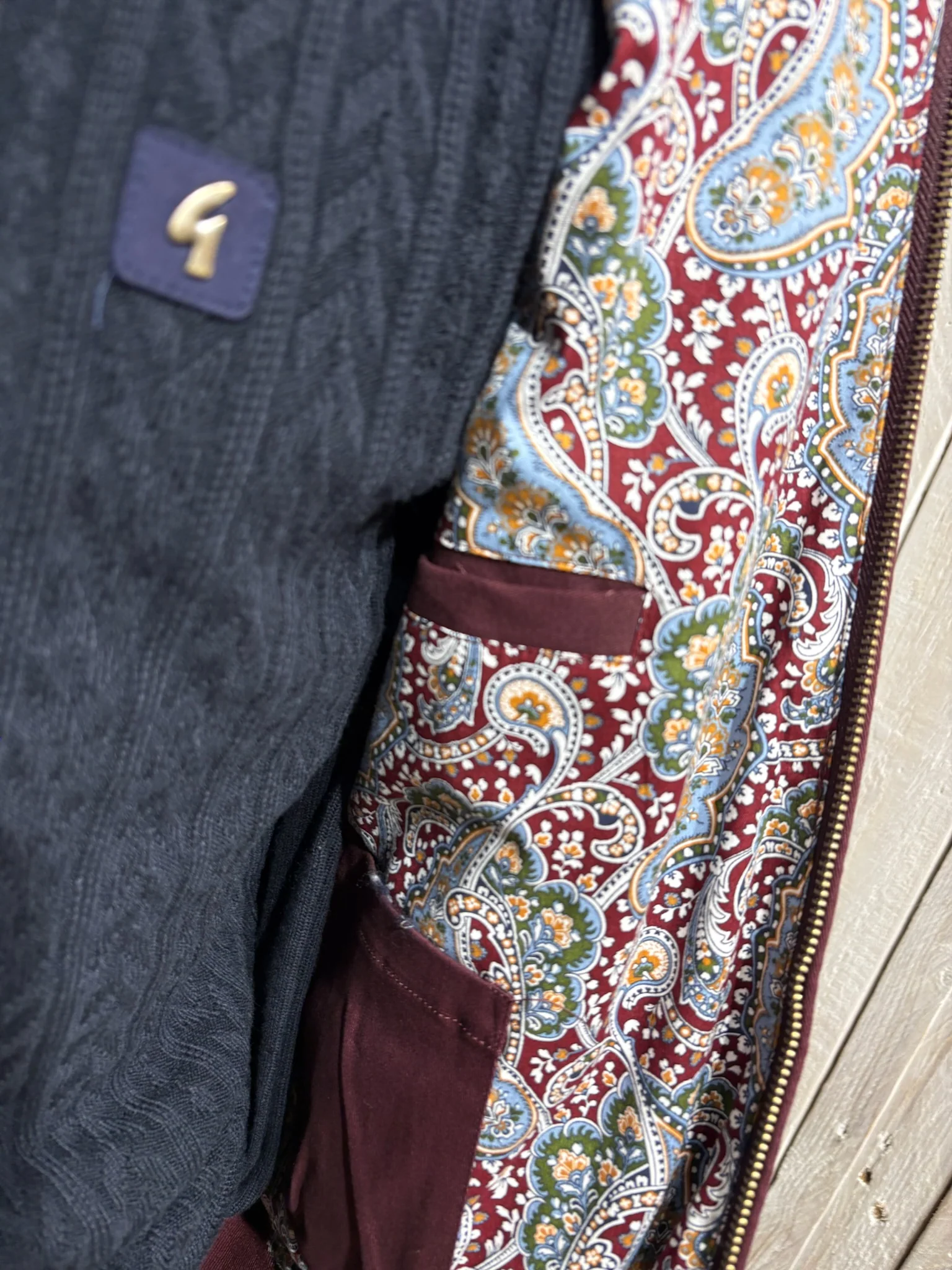 Gabicci Vintage Hamilton Harrington Jacket - Berry - Image 4